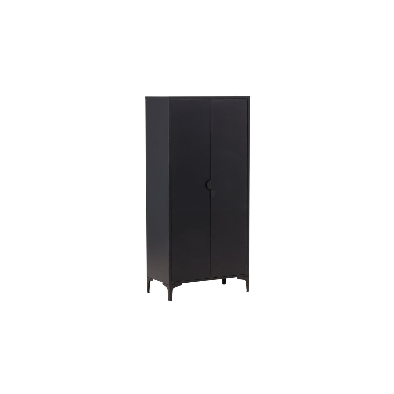 Kleiderschrank Piring 183cm aus Metall - Schwarz-Kleiderschränke-Venture Home-le canapé