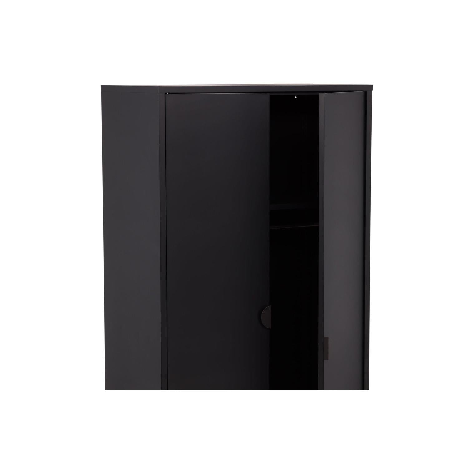 Kleiderschrank Piring 183cm aus Metall - Schwarz-Kleiderschränke-Venture Home-le canapé
