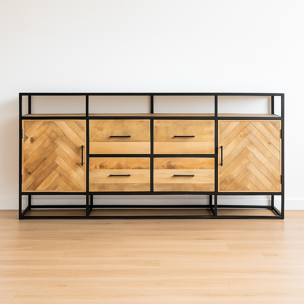 Kommode Jax 200cm - Hellbraun-Kommoden-Benoa-le canapé