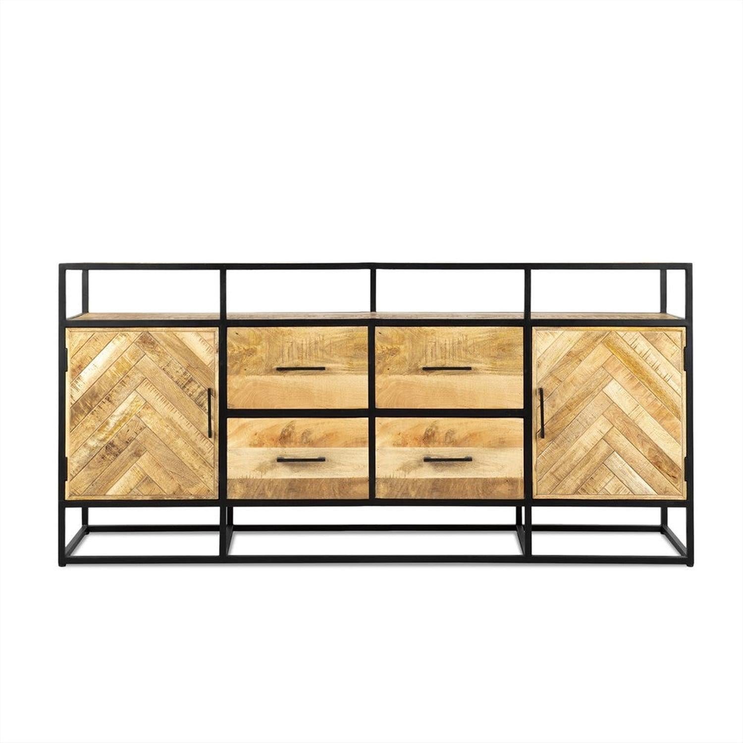 Kommode Jax 200cm - Hellbraun-Kommoden-Benoa-le canapé