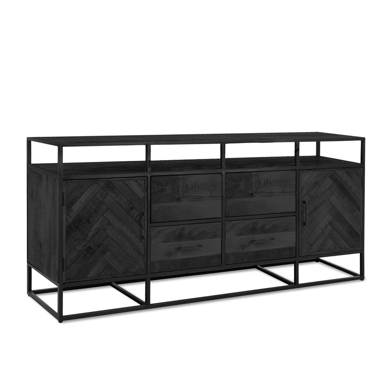 Kommode Jax 200cm - Schwarz-Kommoden-Benoa-le canapé