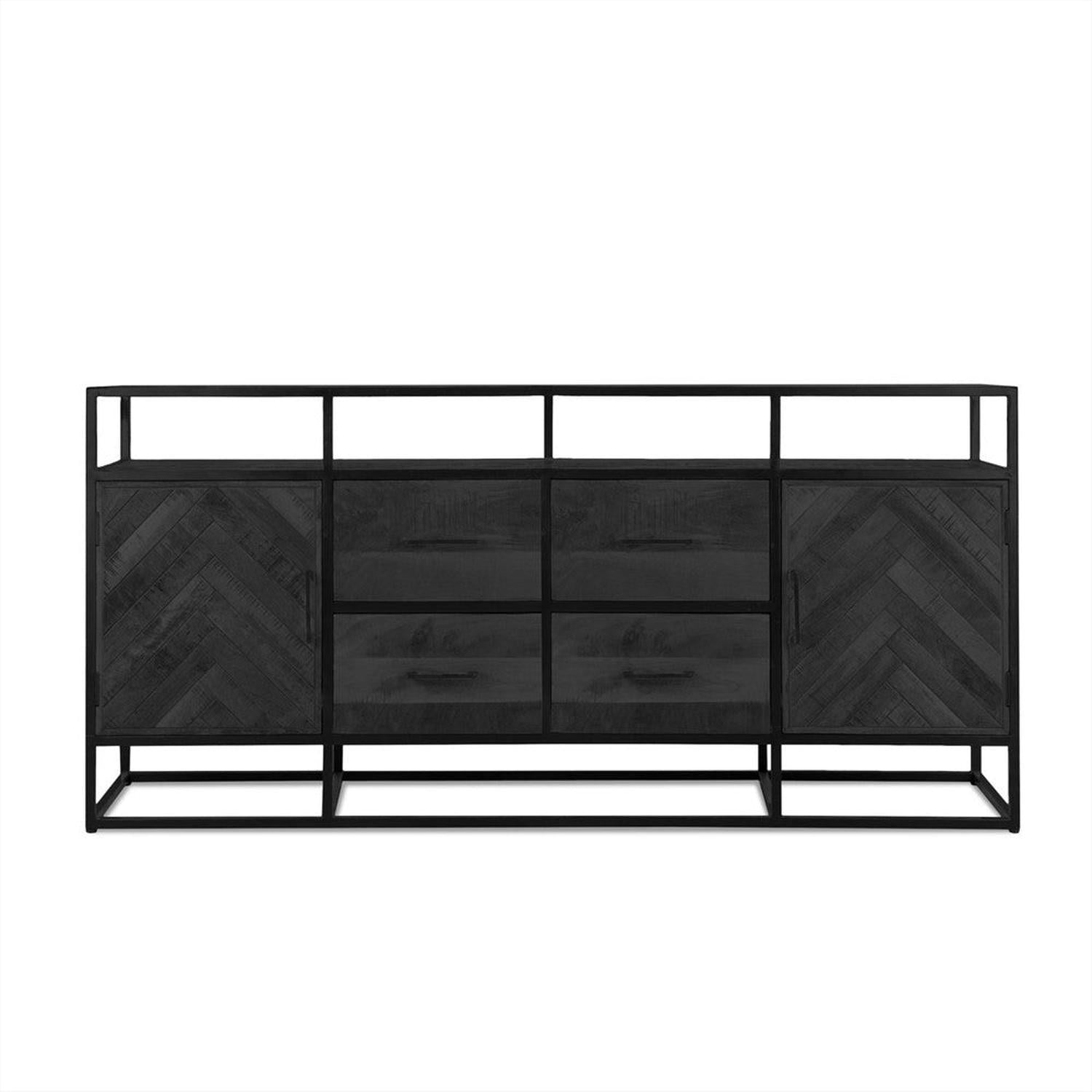 Kommode Jax 200cm - Schwarz-Kommoden-Benoa-le canapé