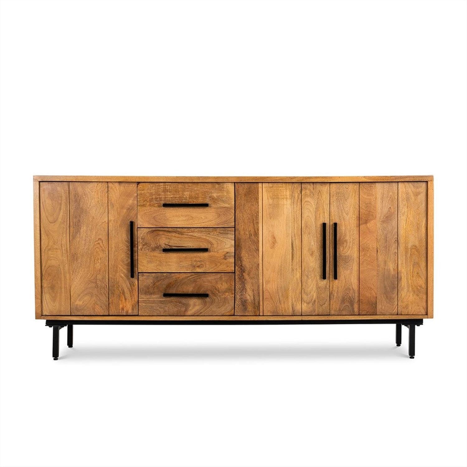 Kommode Jayden aus Mangoholz 180cm - Natur-Kommoden-Benoa-le canapé