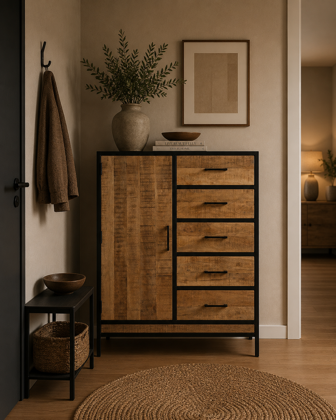 Kommode Louis aus Mangoholz - Hellbraun-Kommoden-Benoa-le canapé