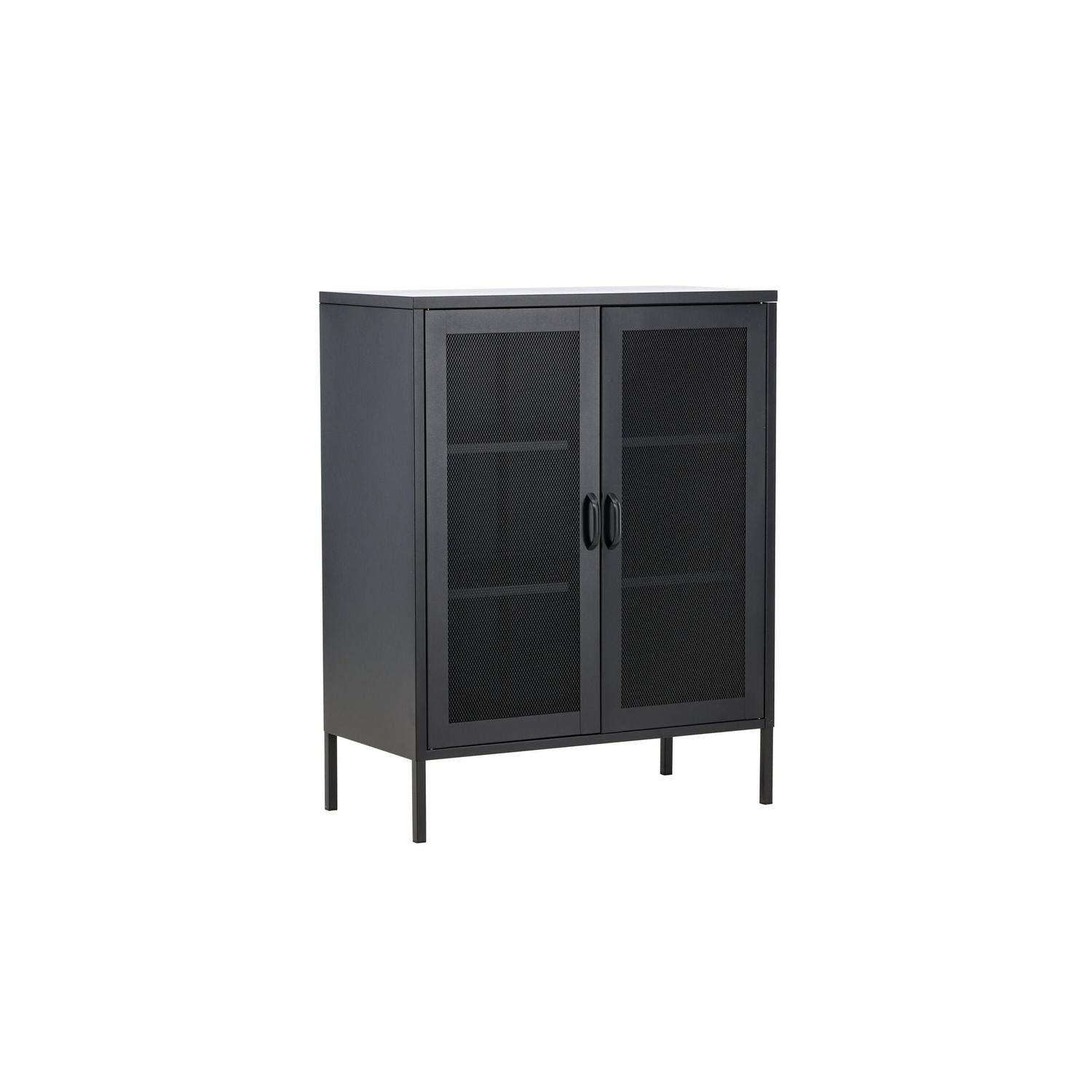 Kommode Misha 80cm aus Metall - Schwarz-Kommoden-Venture Home-le canapé