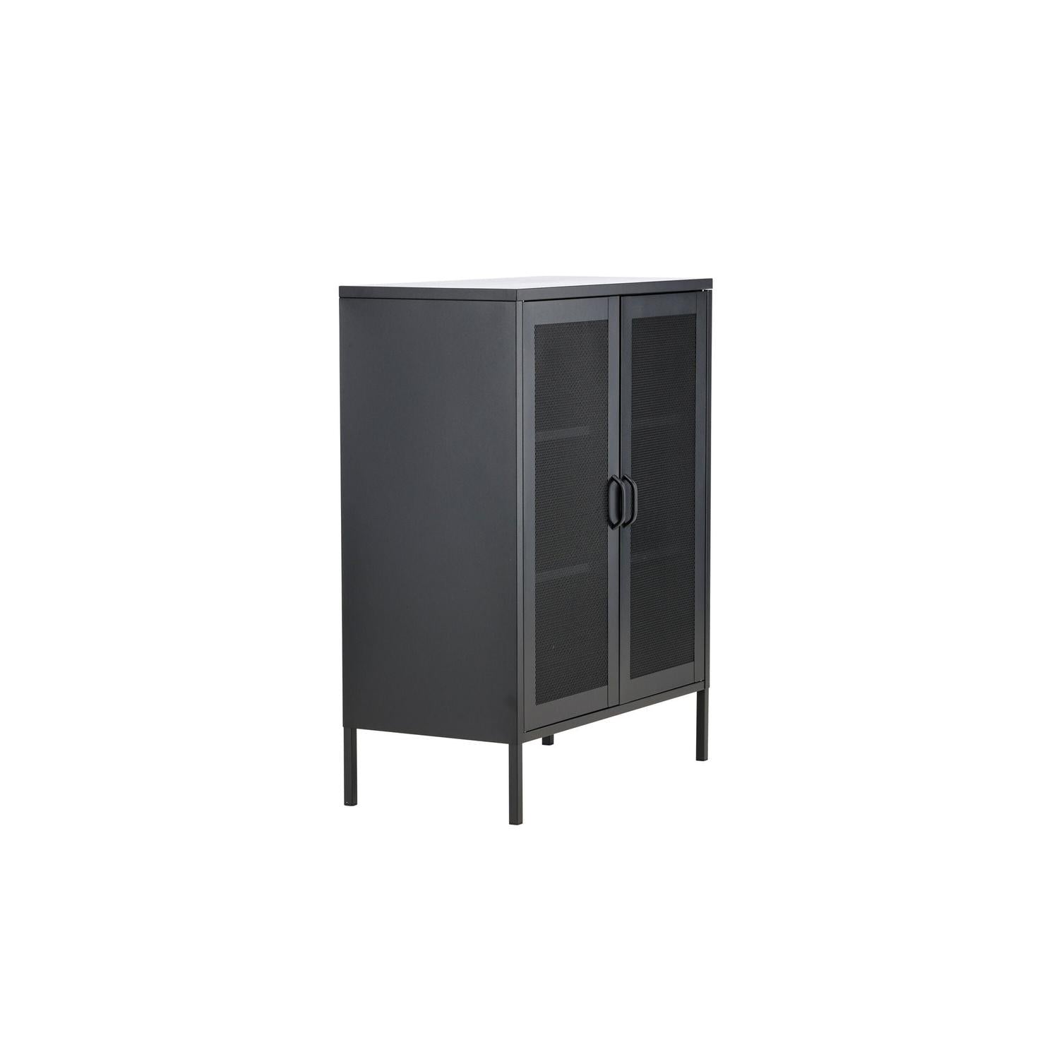 Kommode Misha 80cm aus Metall - Schwarz-Kommoden-Venture Home-le canapé