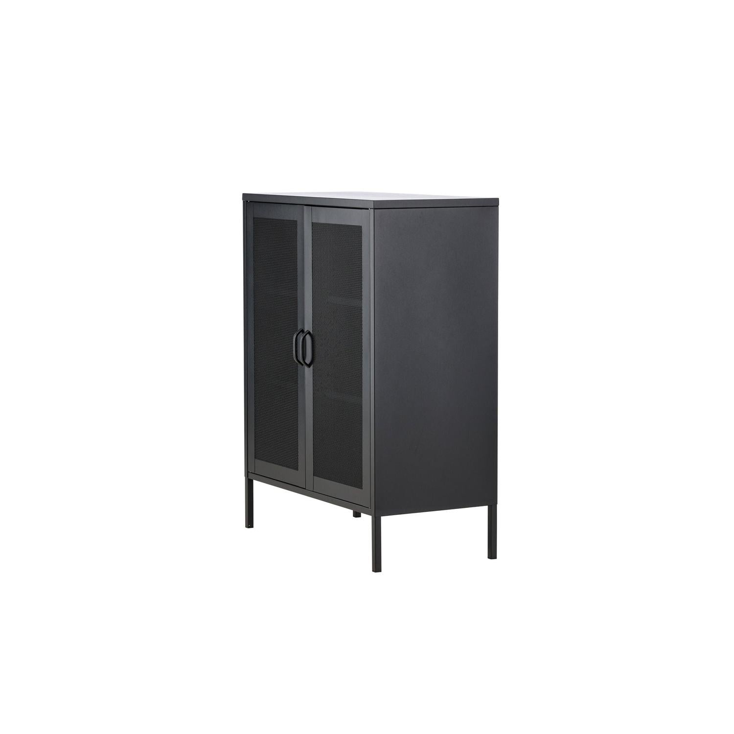 Kommode Misha 80cm aus Metall - Schwarz-Kommoden-Venture Home-le canapé