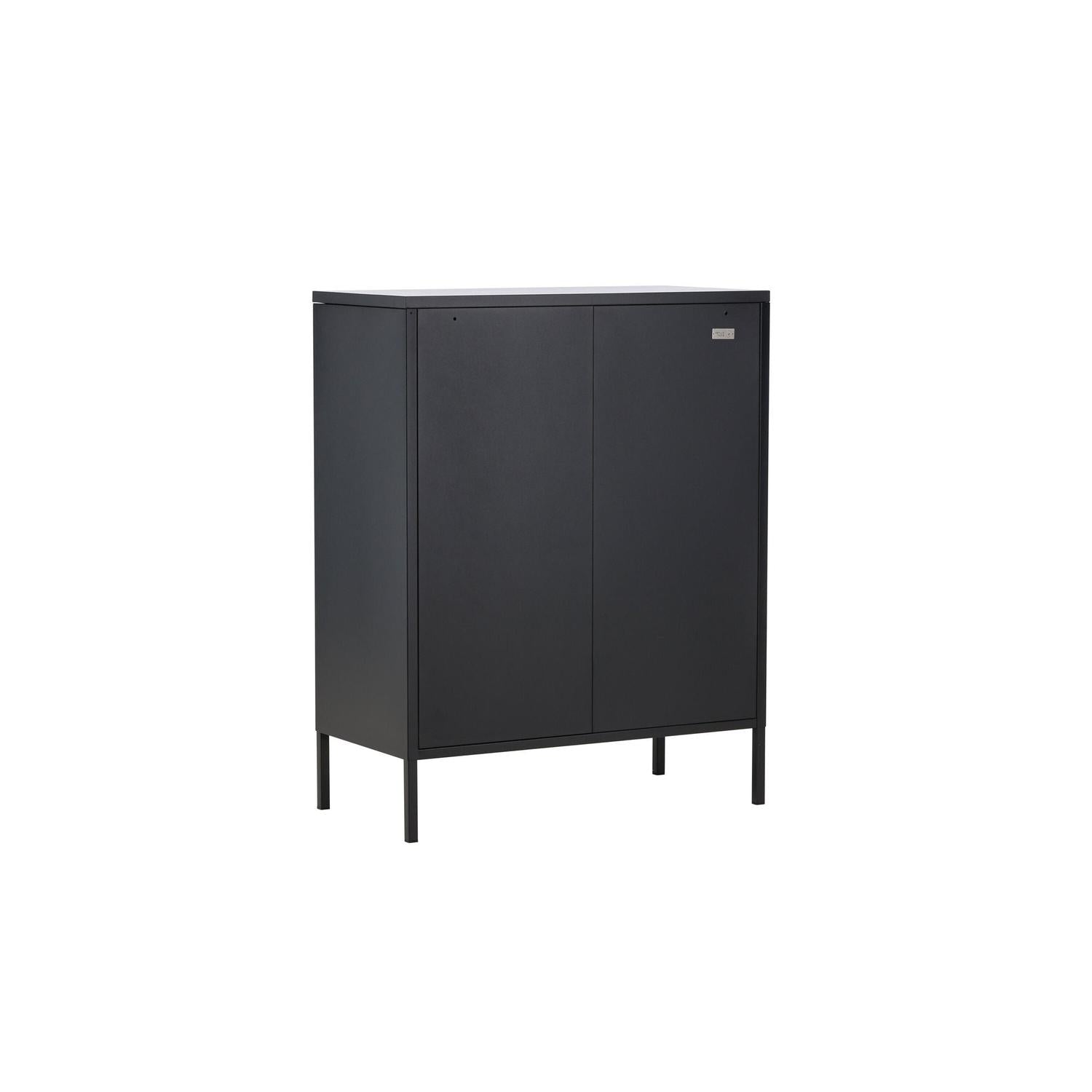 Kommode Misha 80cm aus Metall - Schwarz-Kommoden-Venture Home-le canapé