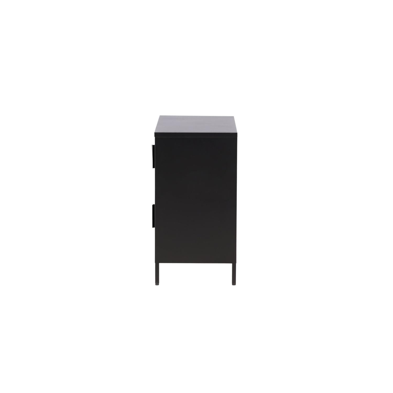 Kommode Nett 90cm mit Gittertüren - Schwarz-Kommoden-Venture Home-le canapé