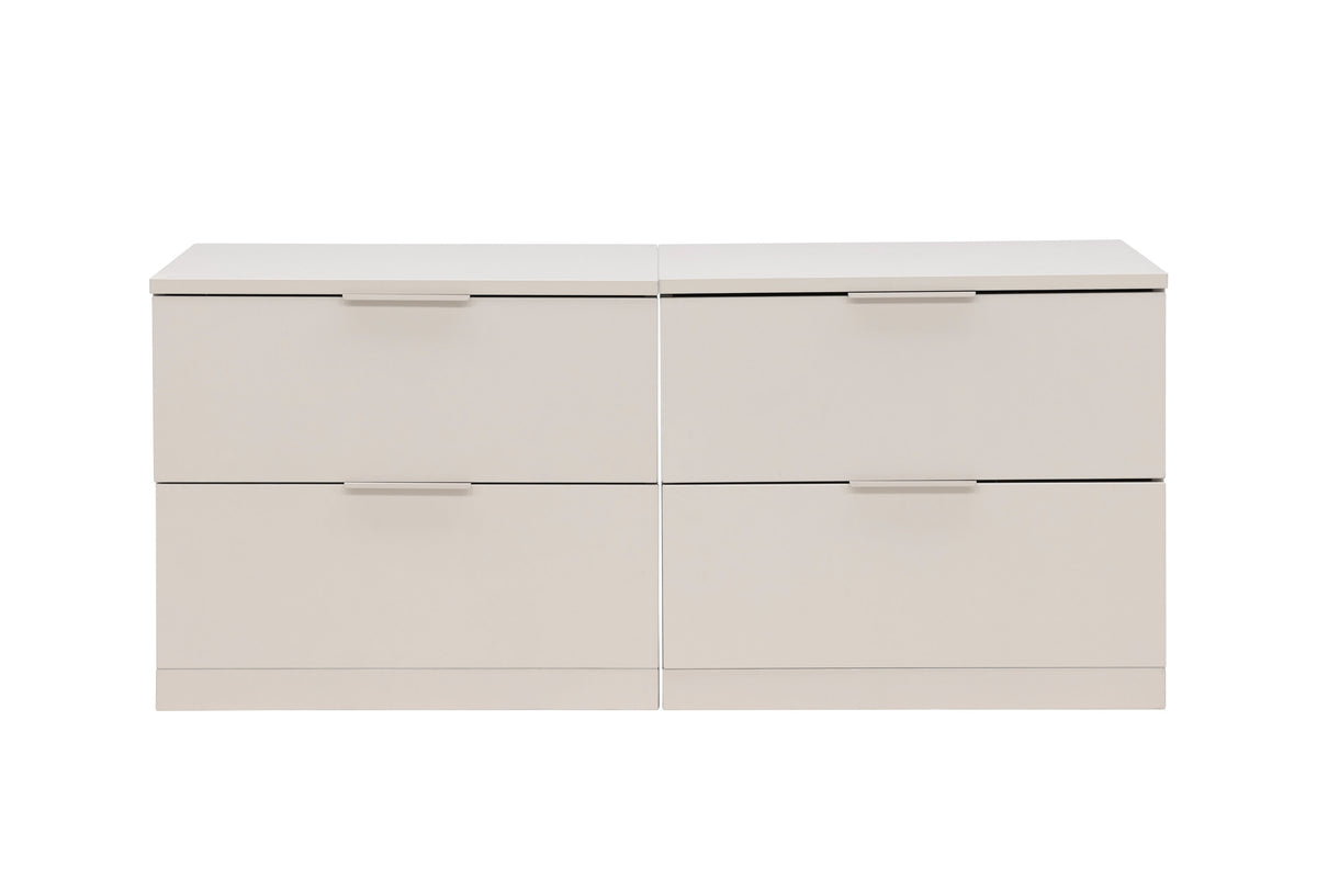 Kommode Nice 60cm mit 2 Schubladen - Beige-Kommoden-Venture Home-le canapé