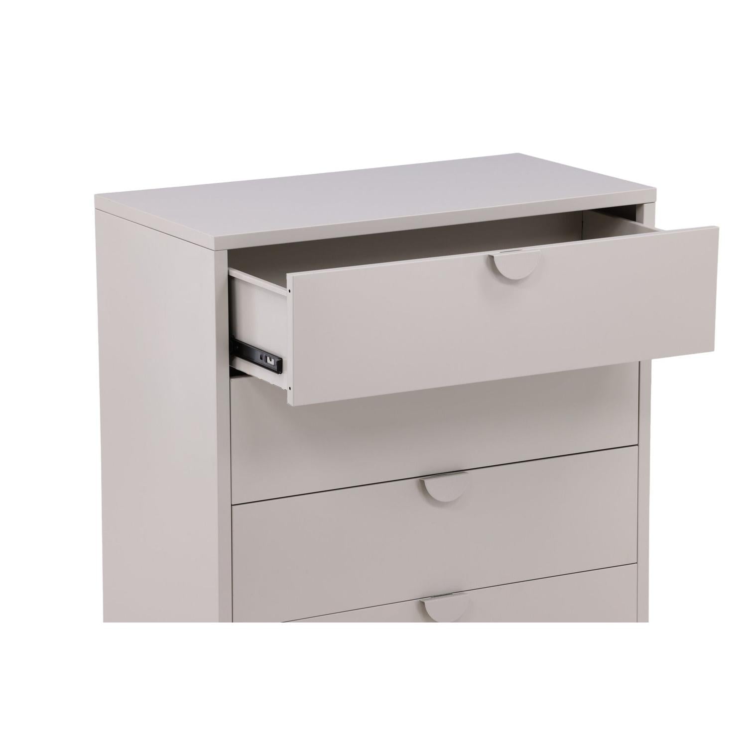 Kommode Piring mit 4 Schubladen aus Metall - Beige-Kommoden-Venture Home-le canapé