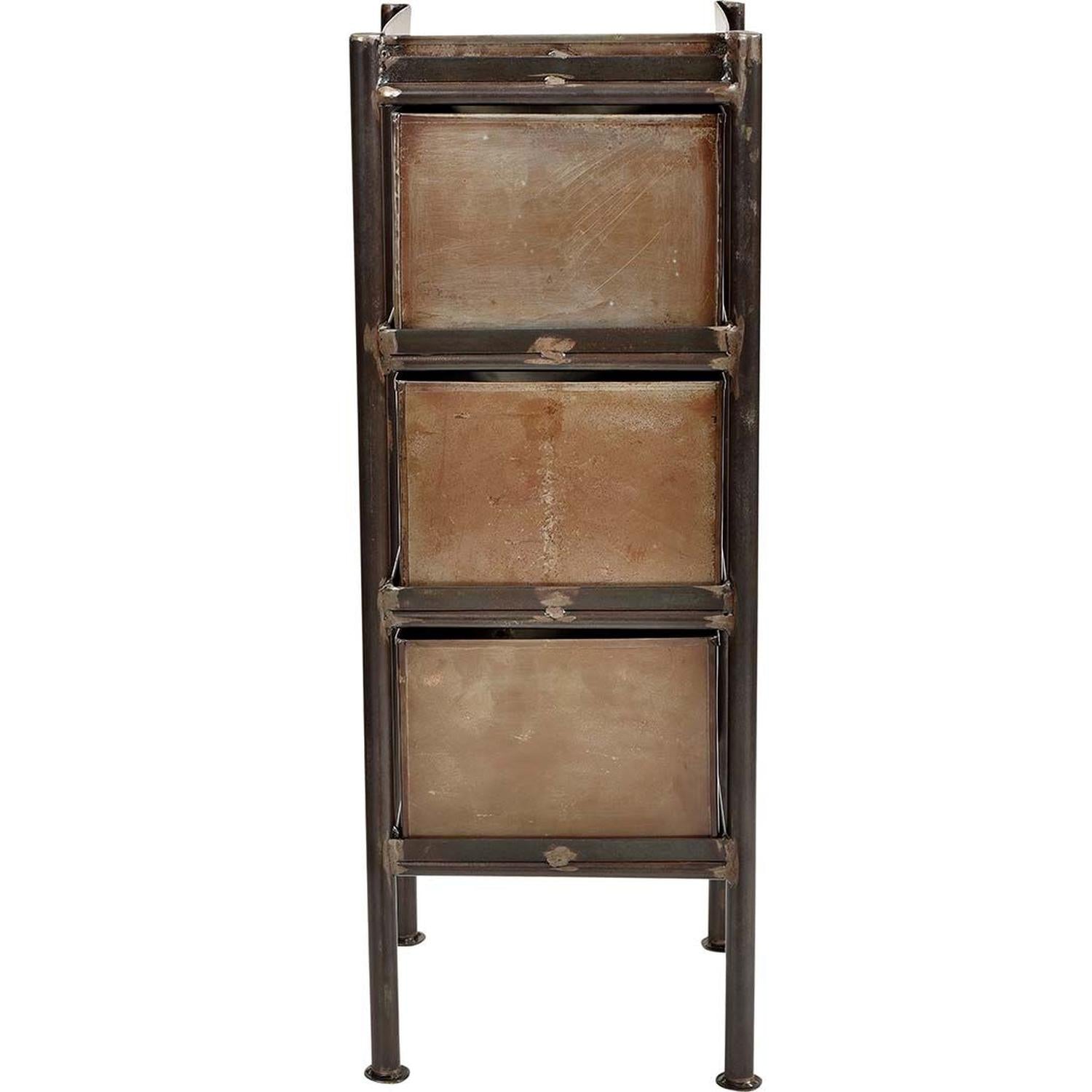 Kommode Saga aus Eisen mit 3 Schubladen - Braun-Kommoden-Trademark Living-le canapé