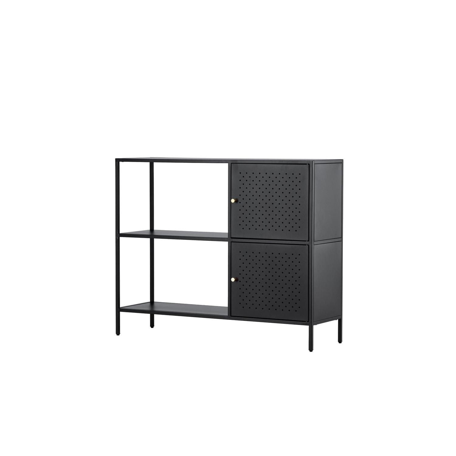 Kommode Salta aus Metall 100cm - Schwarz-Kommoden-Venture Home-le canapé