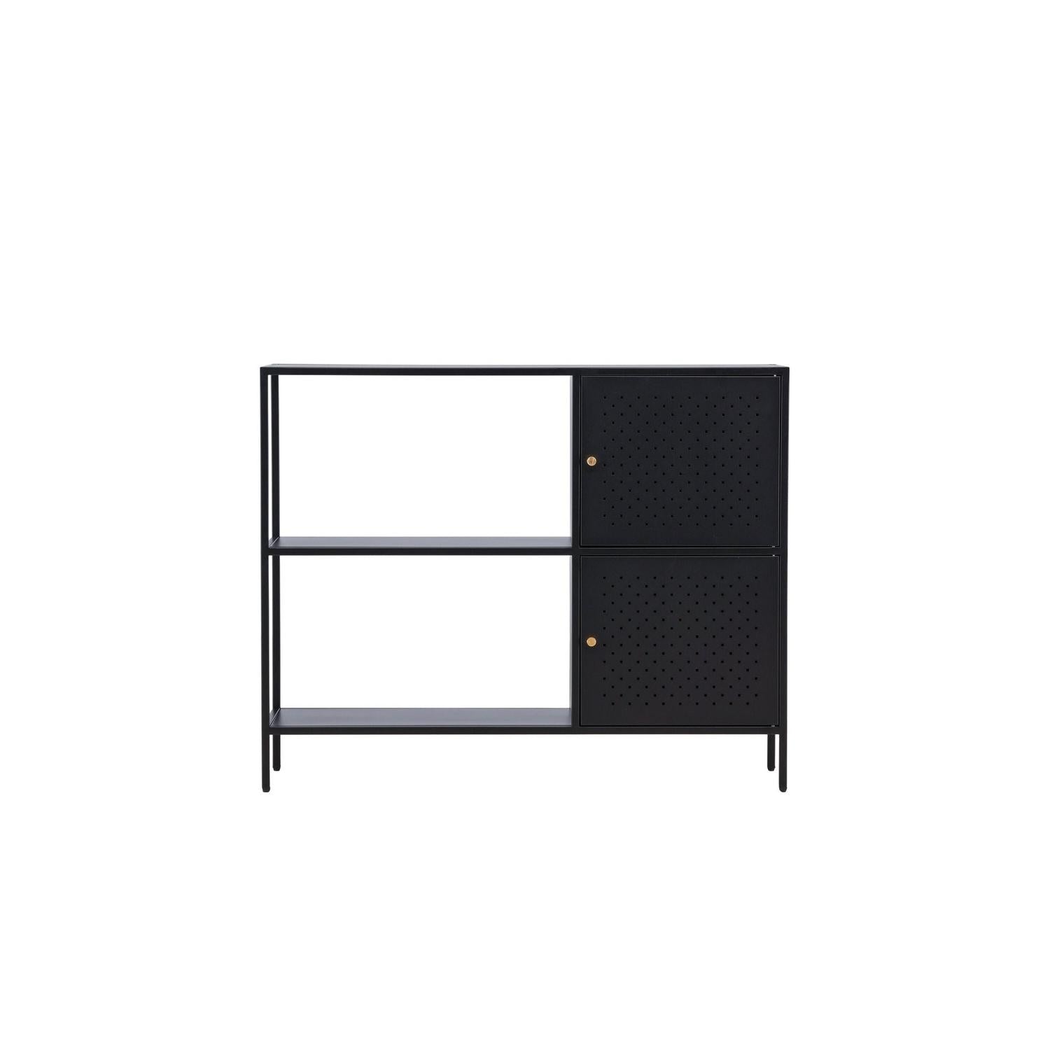 Kommode Salta aus Metall 100cm - Schwarz-Kommoden-Venture Home-le canapé