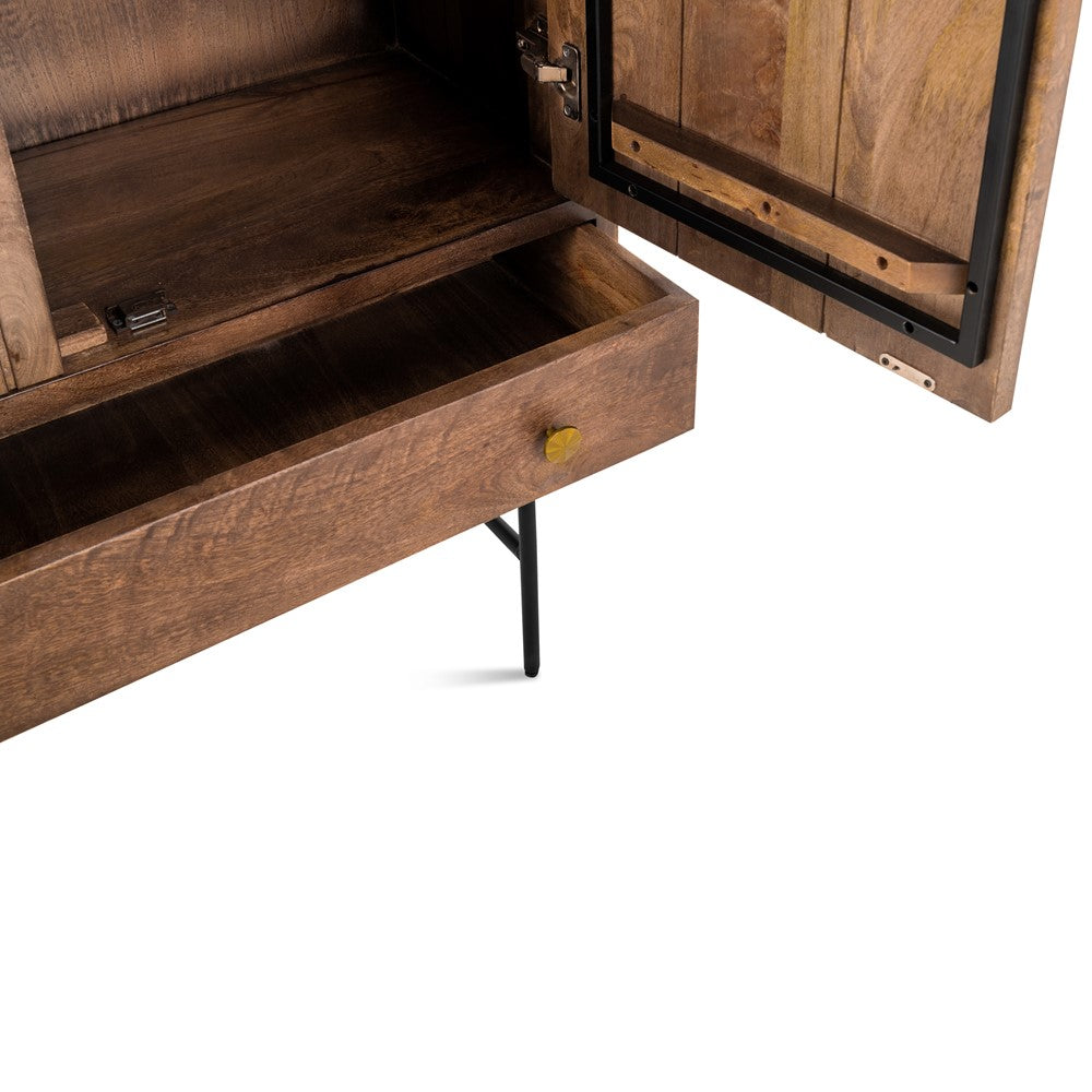 Kommode Seine 160cm aus Mangoholz - Dunkelbraun-Kommoden-Benoa-le canapé