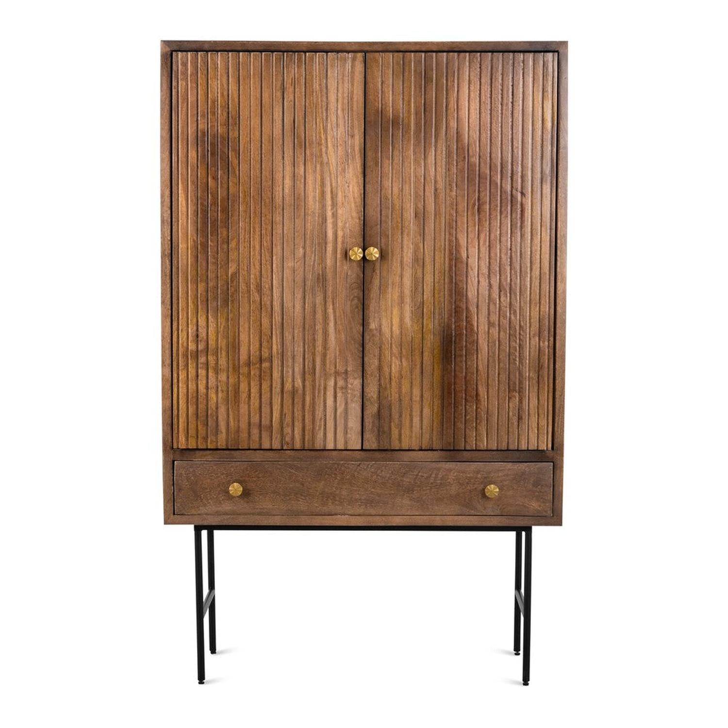 Kommode Seine 160cm aus Mangoholz - Dunkelbraun-Kommoden-Benoa-le canapé