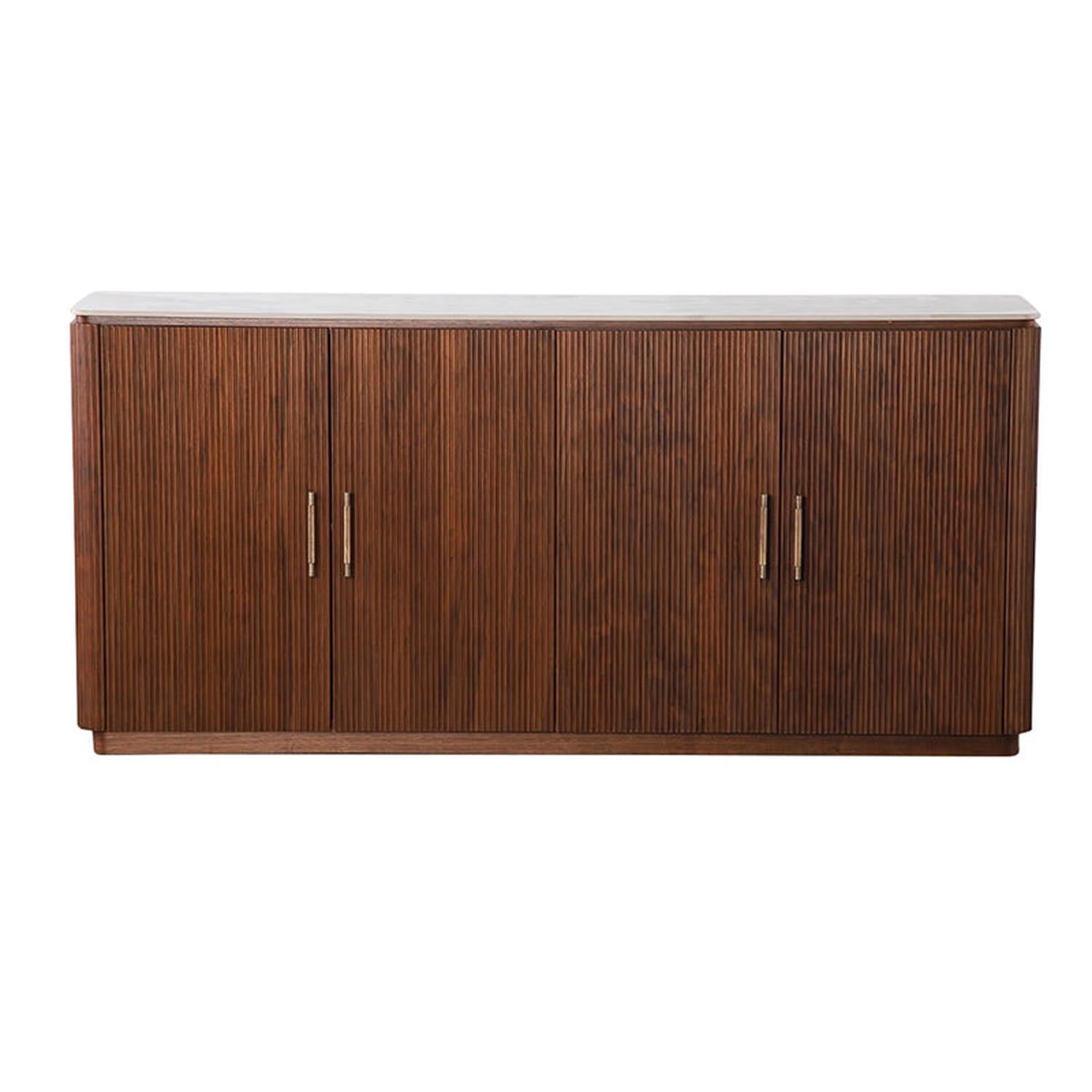 Kommode Urban Chique mit Keramikplatte 180cm - Dunkelbraun-Kommoden-Pole to Pole-le canapé