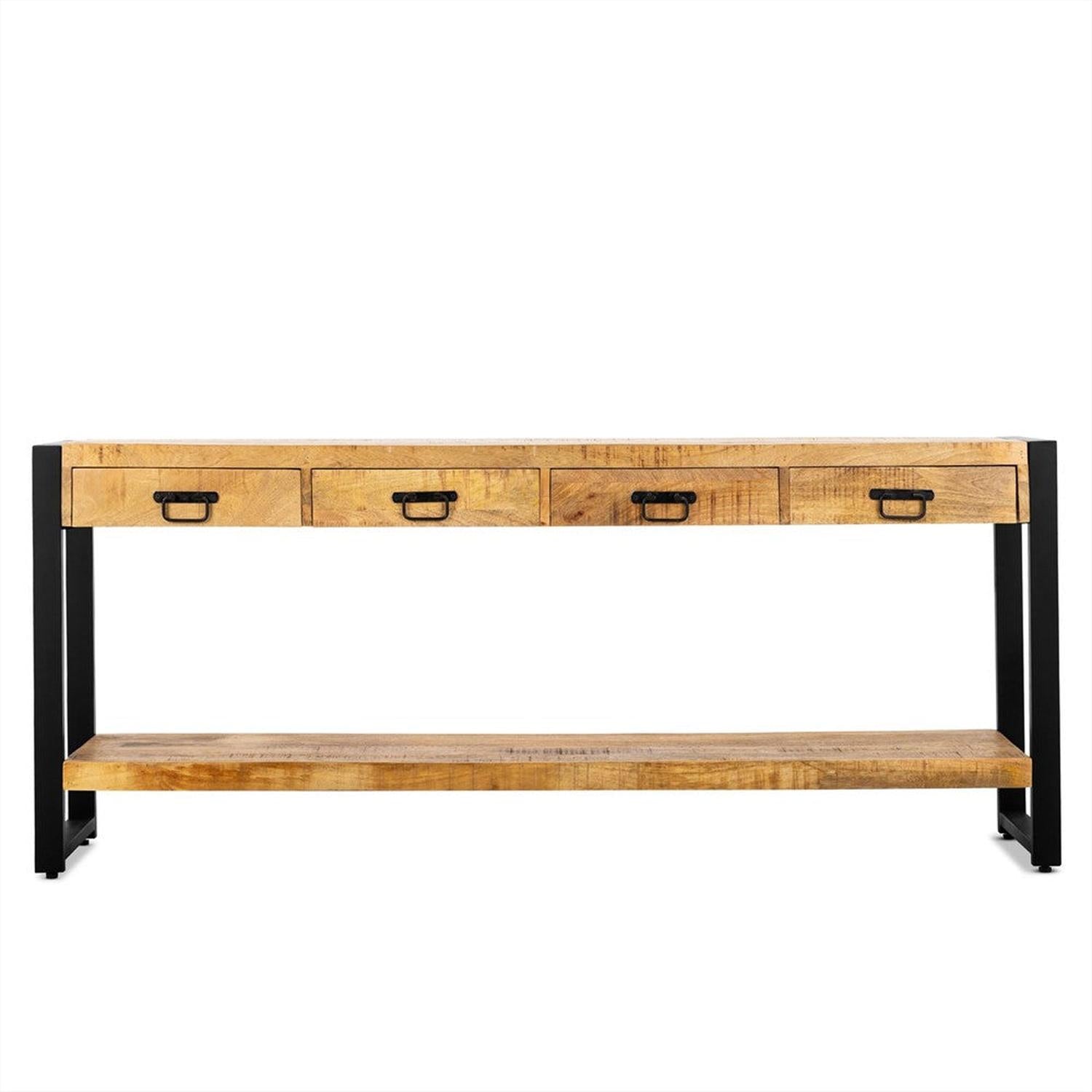 Konsolentisch Britt aus Mangoholz 180cm - Hellbraun-Konsolentische-Benoa-le canapé