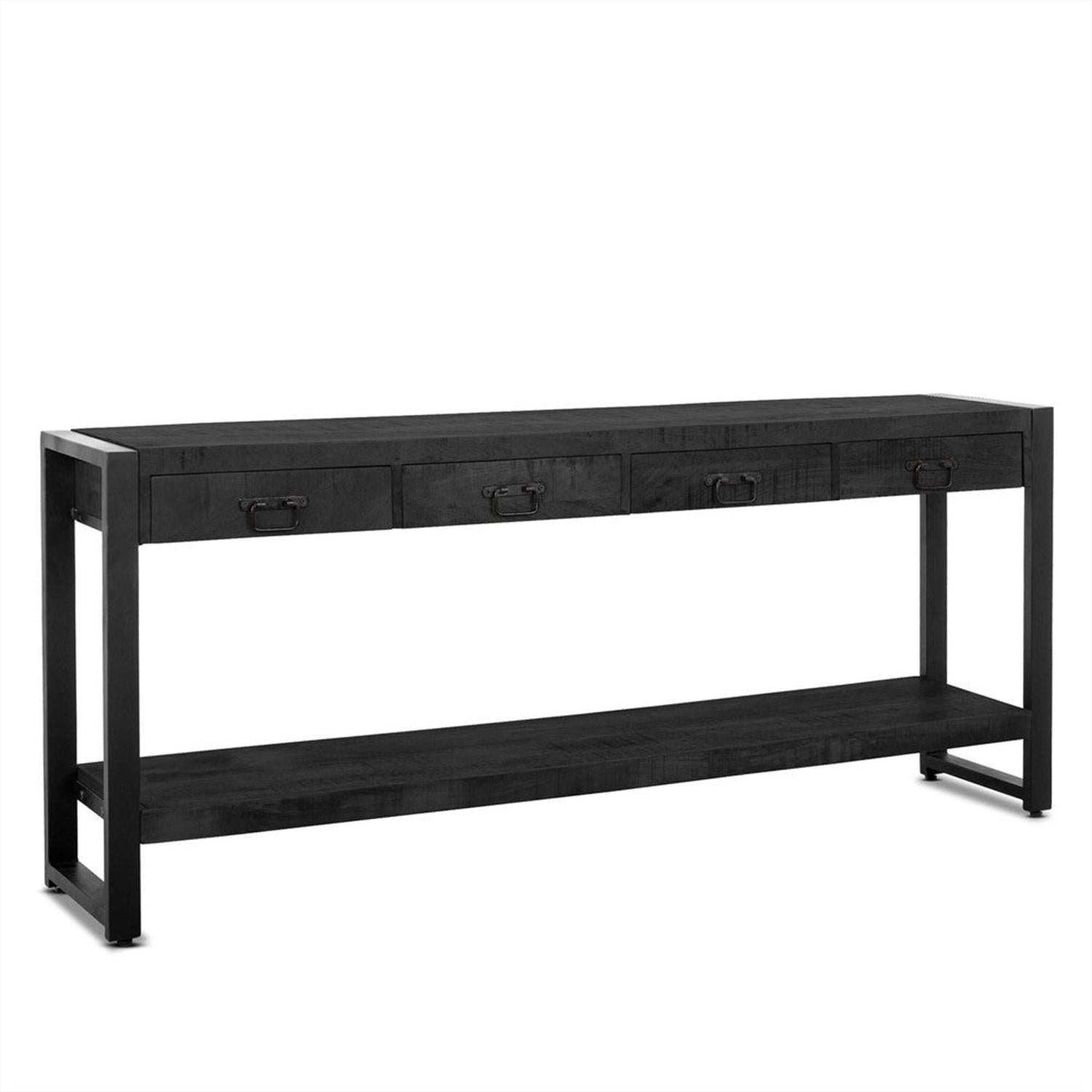 Konsolentisch Britt aus Mangoholz 180cm - Schwarz-Konsolentische-Benoa-le canapé