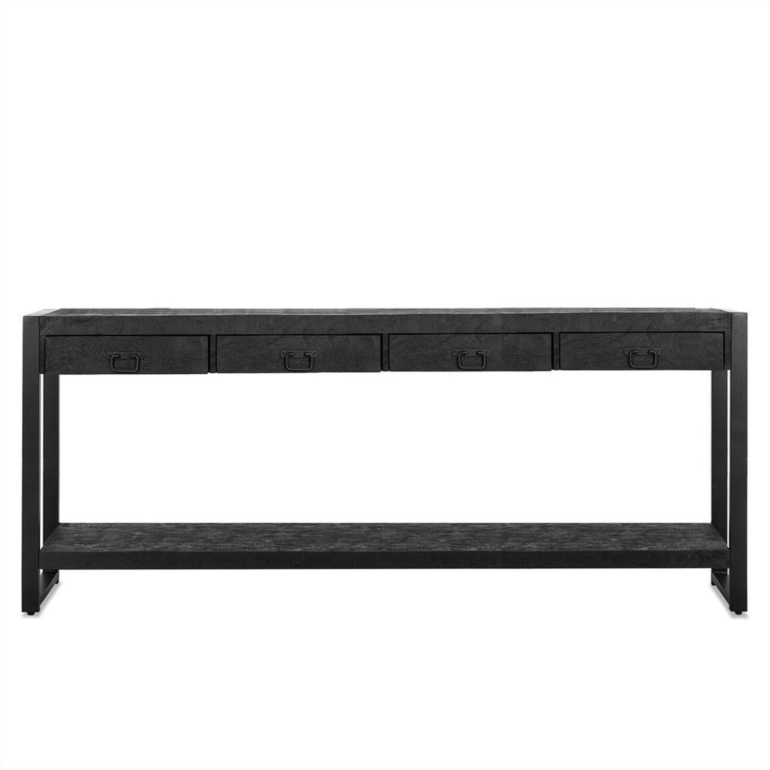 Konsolentisch Britt aus Mangoholz 180cm - Schwarz-Konsolentische-Benoa-le canapé