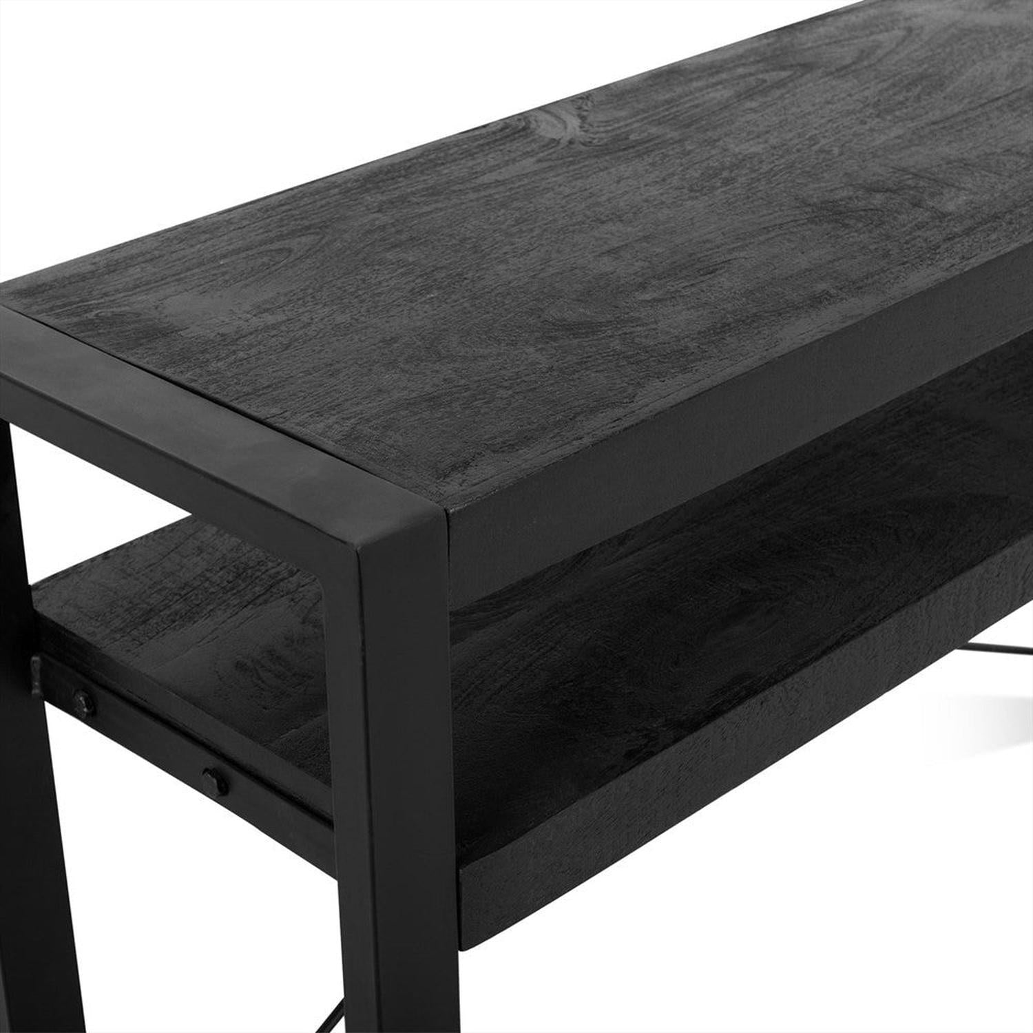 Konsolentisch Britt mit Ablagefach 120cm - Schwarz-Konsolentische-Benoa-le canapé