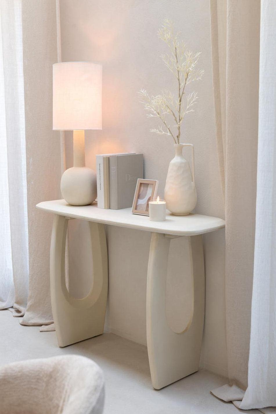 Konsolentisch Mark aus Mangoholz - Beige-Konsolentisch-J-Line-le canapé