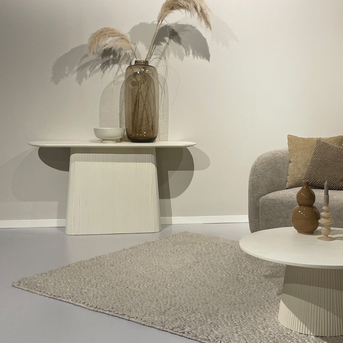 Konsolentisch Patrice 140cm - Cremeweiß-Konsolentische-Livingfurn-le canapé