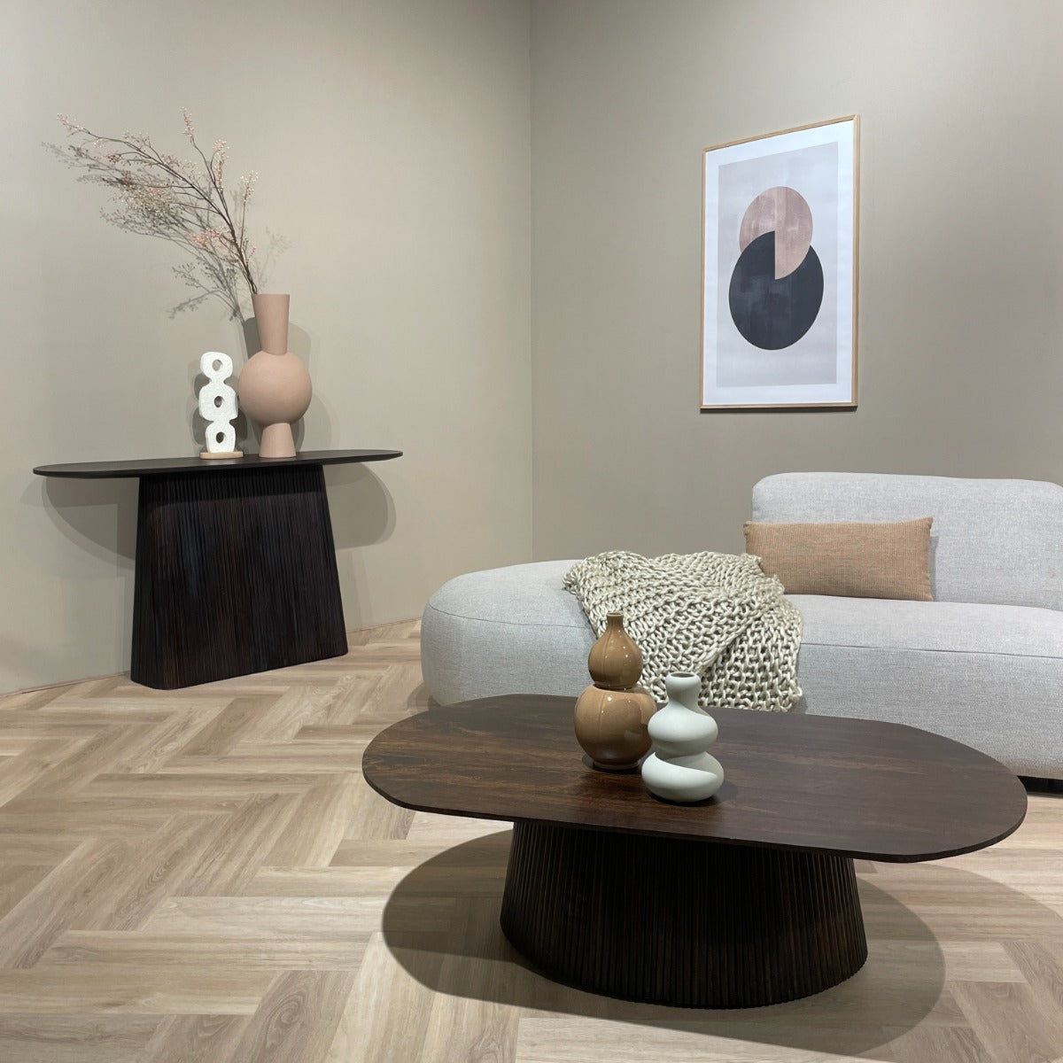 Konsolentisch Salvator aus Mangoholz 140cm - Dunkelbraun-Konsolentische-Livingfurn-le canapé