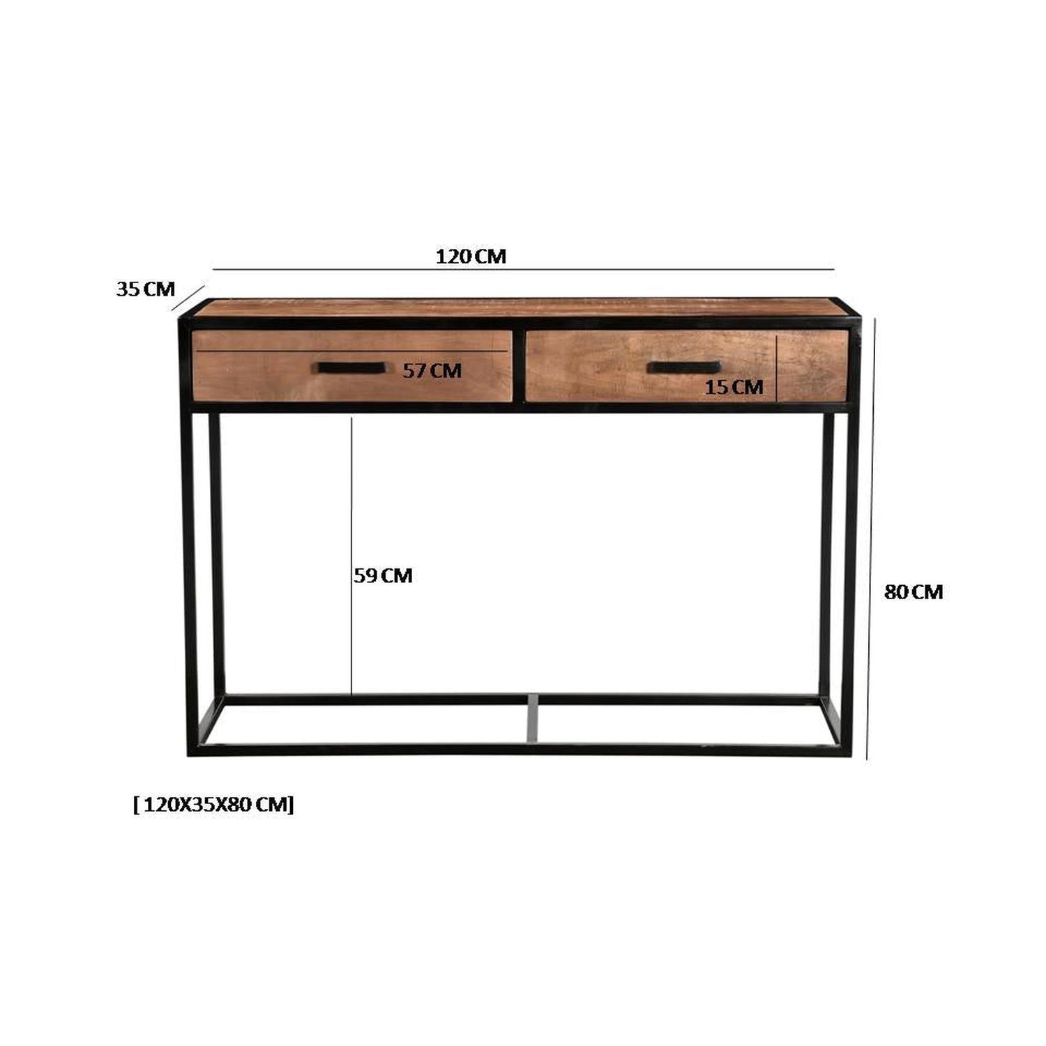 Konsolentisch Sturdy 120*35cm - Hellbraun-Konsolentisch-Livingfurn-le canapé