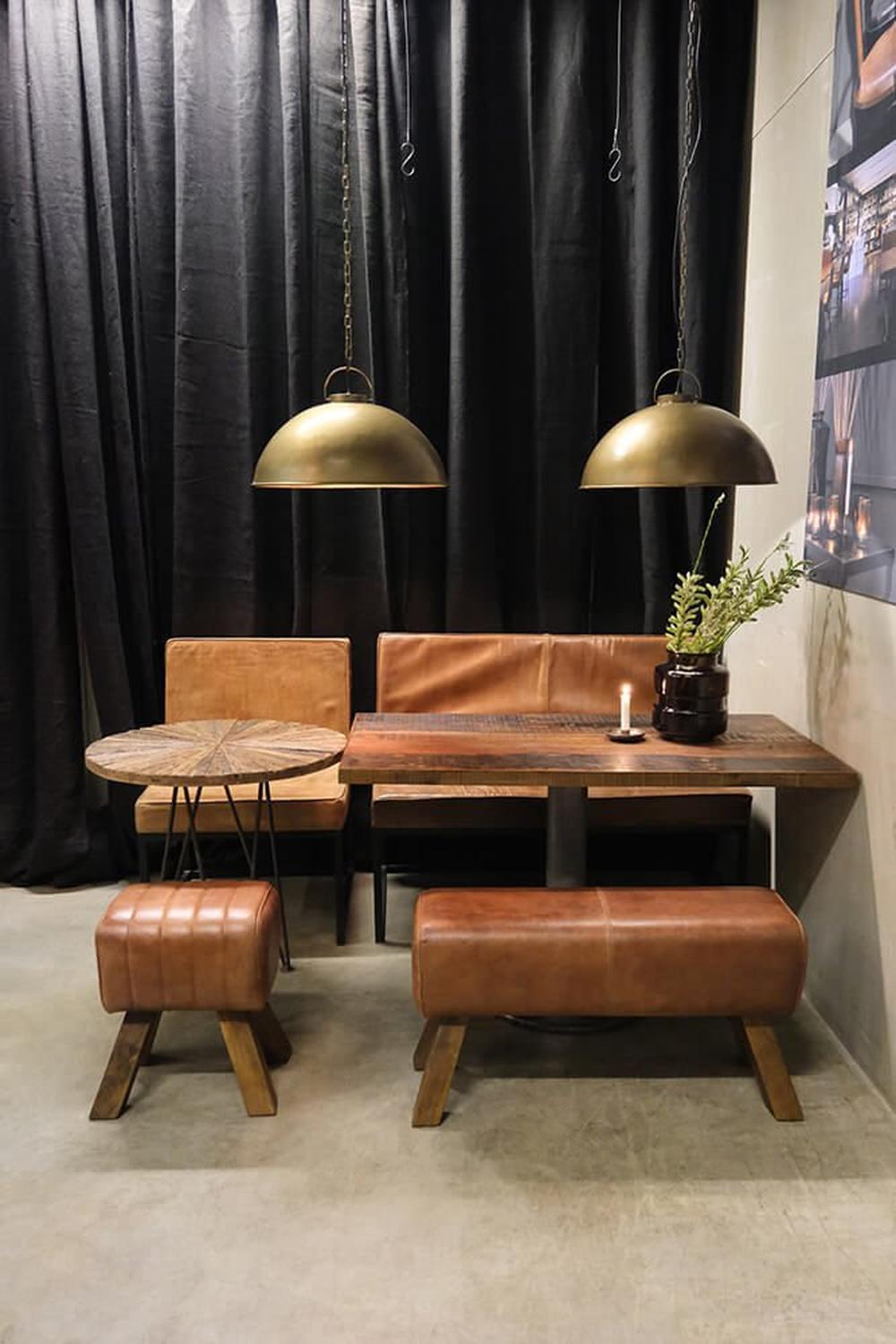 Lederbock Sitzbank Bonnie-Lederböcke-Trademark Living-le canapé