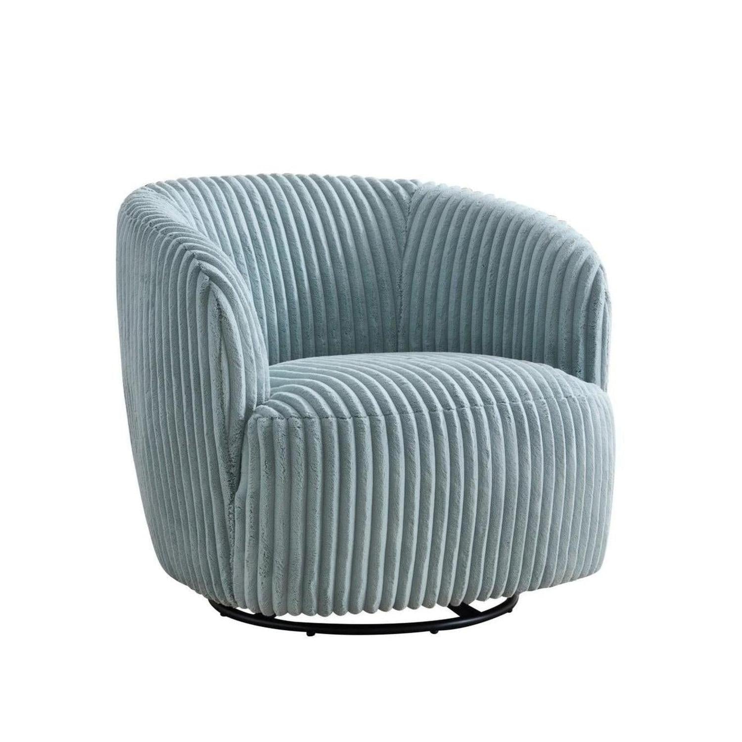 Loungesessel Alma aus Kord drehbar - Petrolblau4270004206760Loungesessel