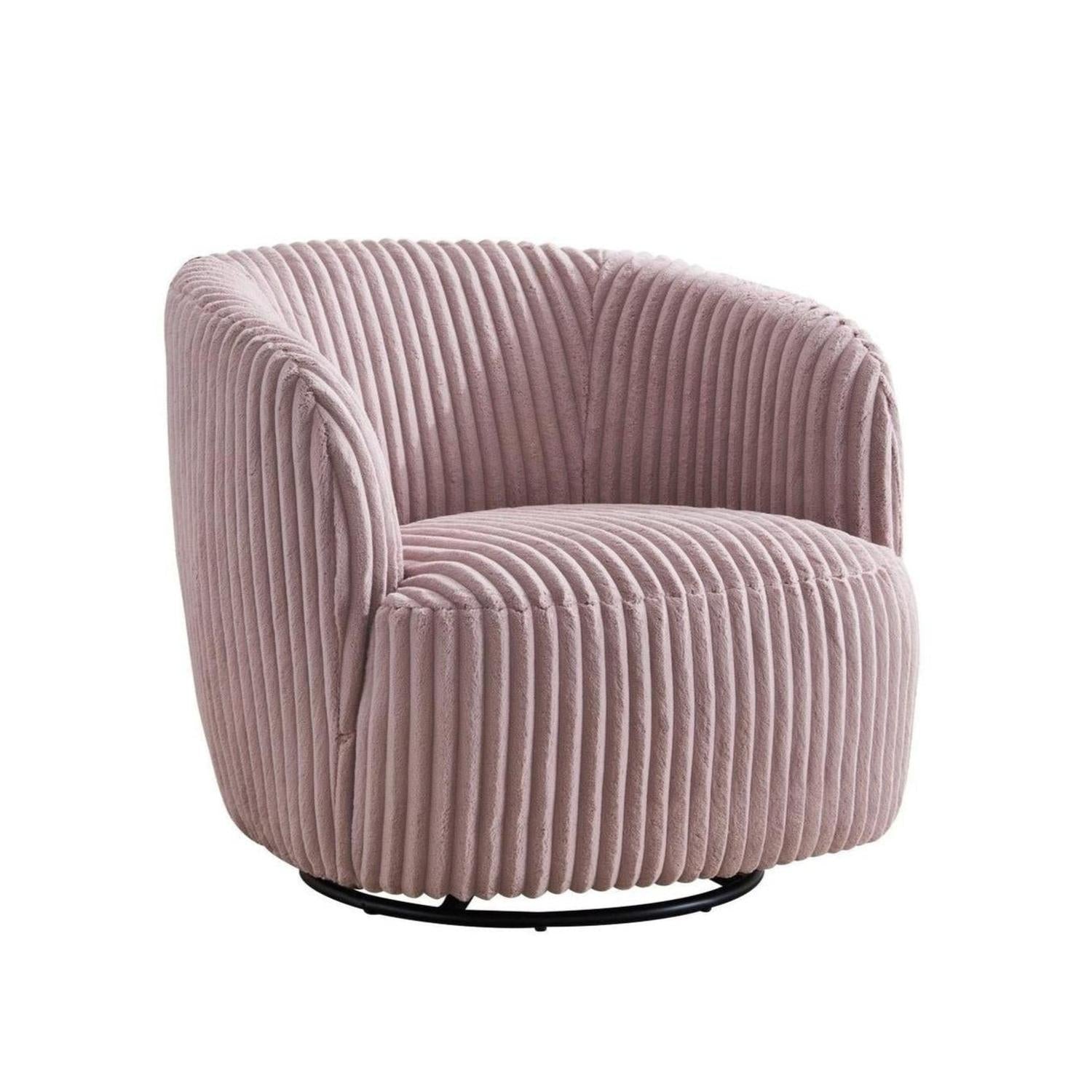 Loungesessel Alma aus Kord drehbar - Pink4270004206746Loungesessel