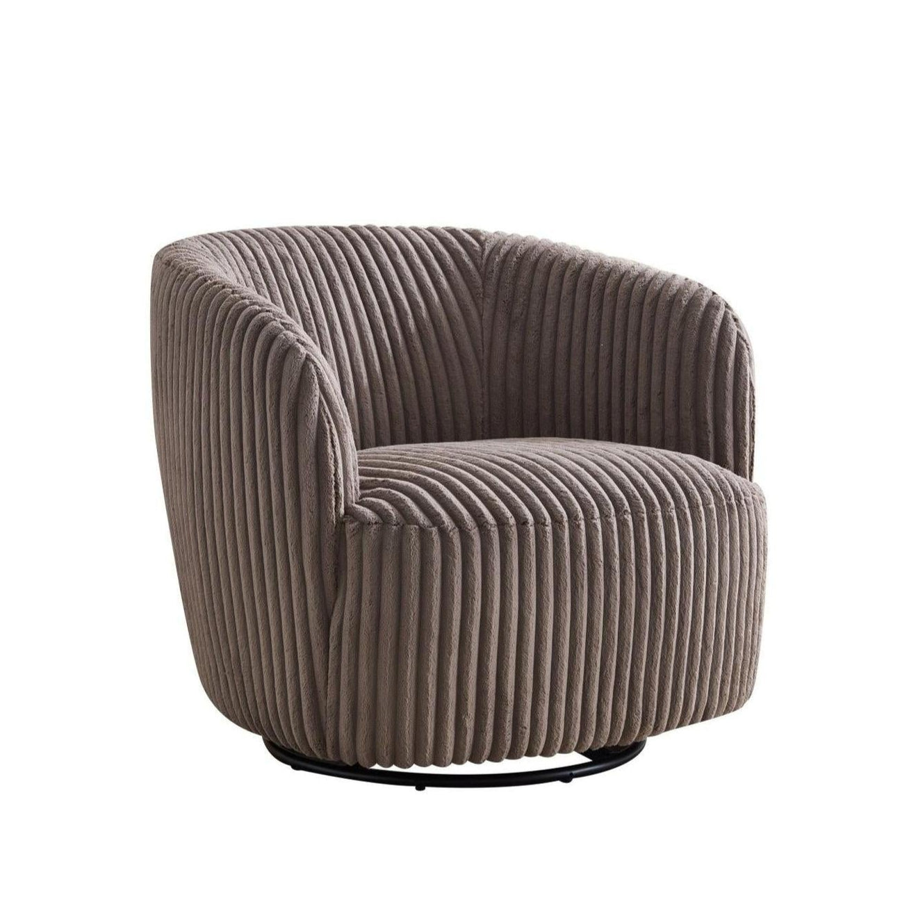 Loungesessel Alma aus Kord drehbar - Taupe4270004206753Loungesessel