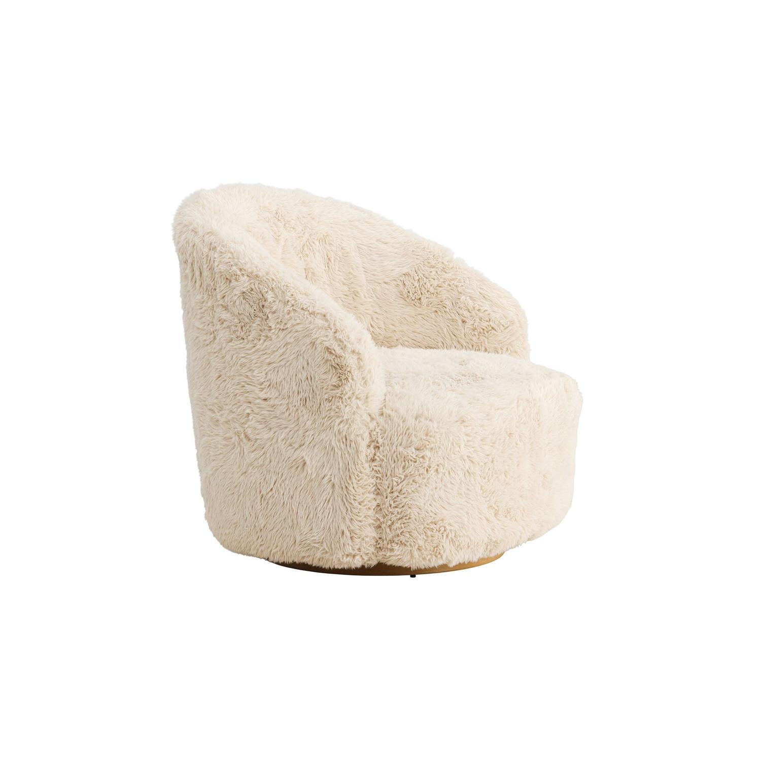 Loungesessel Astru aus Kunstfell - Beige-Loungesessel-Venture Home-le canapé
