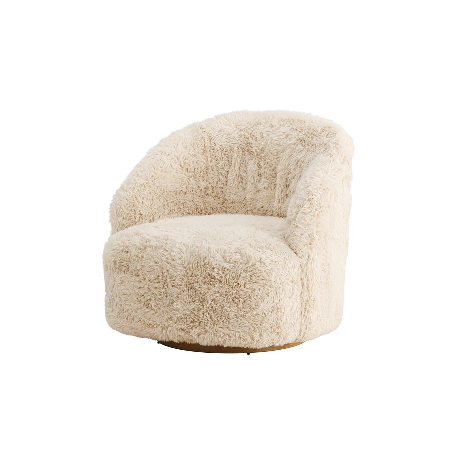 Loungesessel Astru aus Kunstfell - Beige-Loungesessel-Venture Home-le canapé