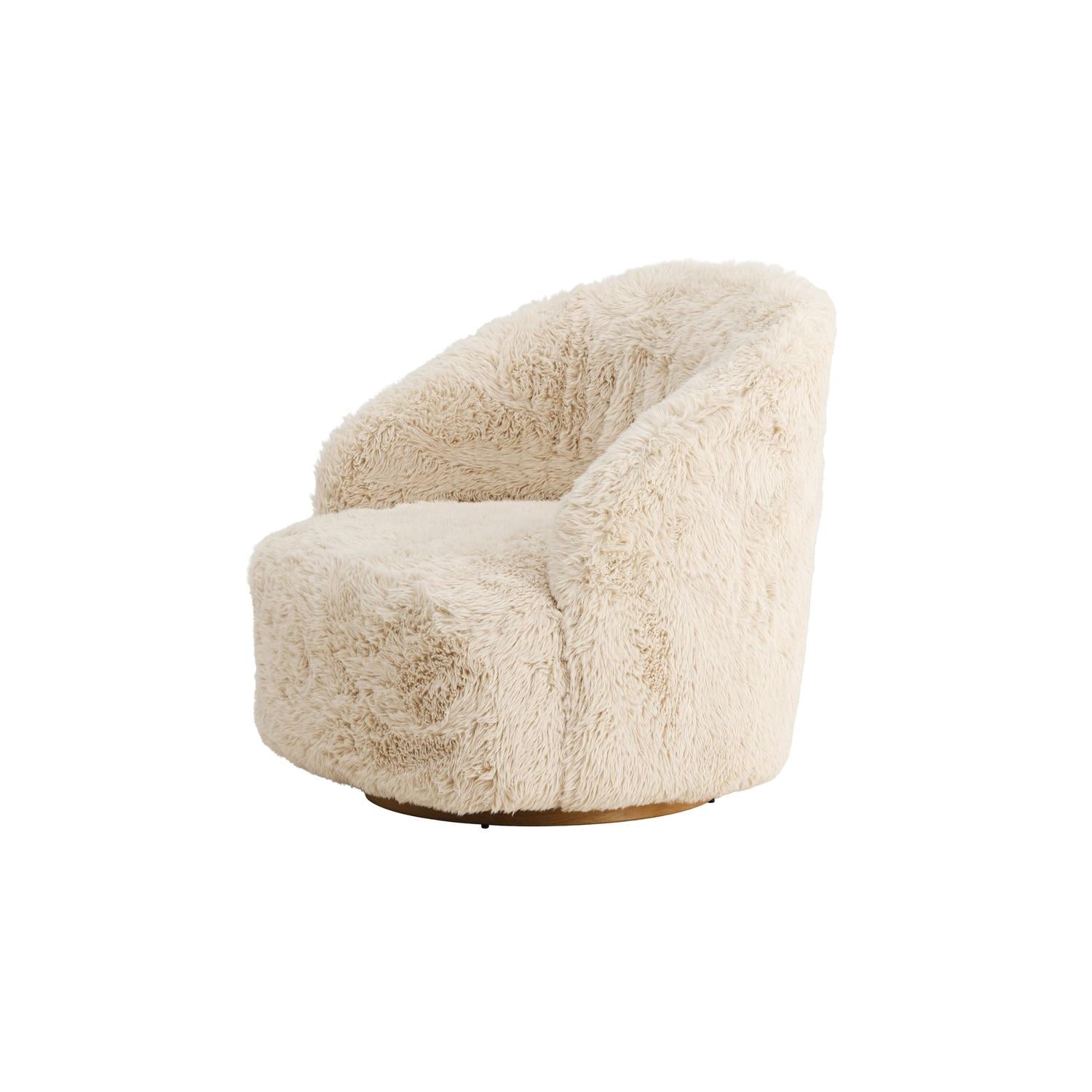 Loungesessel Astru aus Kunstfell - Beige-Loungesessel-Venture Home-le canapé