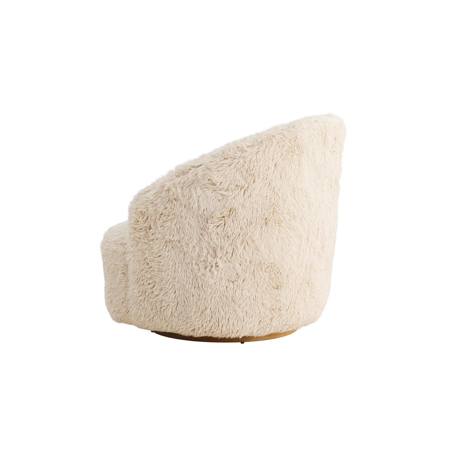 Loungesessel Astru aus Kunstfell - Beige-Loungesessel-Venture Home-le canapé