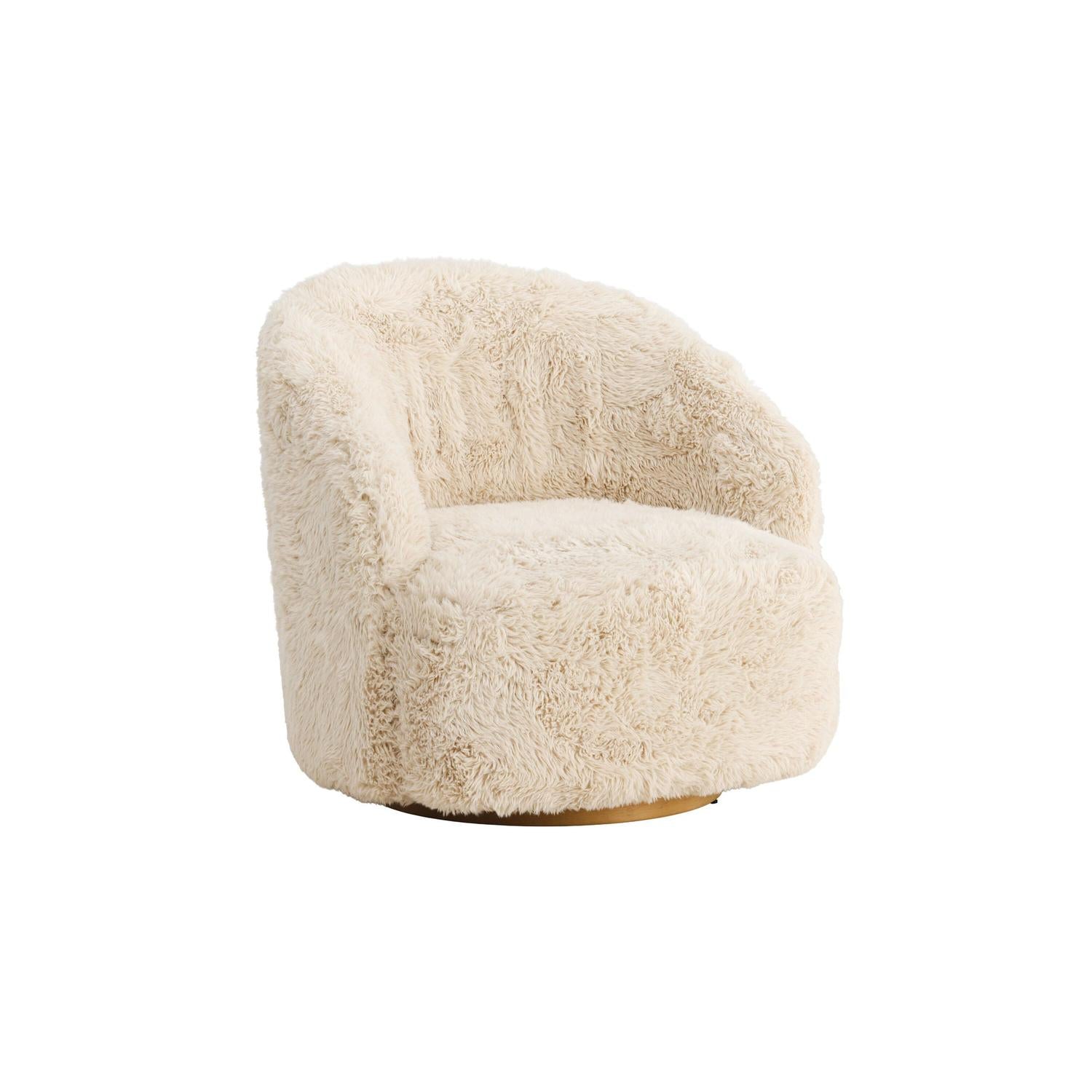 Loungesessel Astru aus Kunstfell - Beige-Loungesessel-Venture Home-le canapé