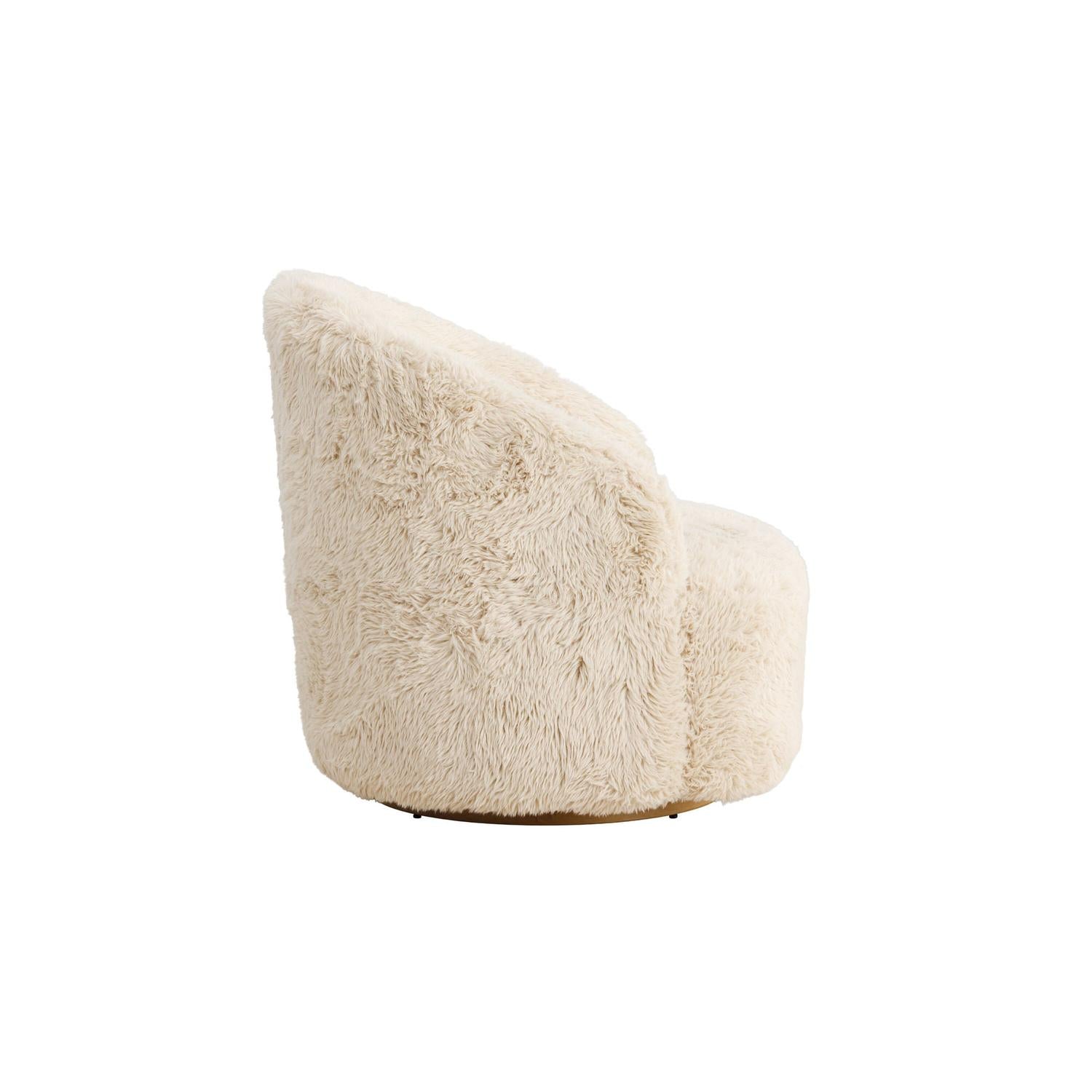 Loungesessel Astru aus Kunstfell - Beige-Loungesessel-Venture Home-le canapé