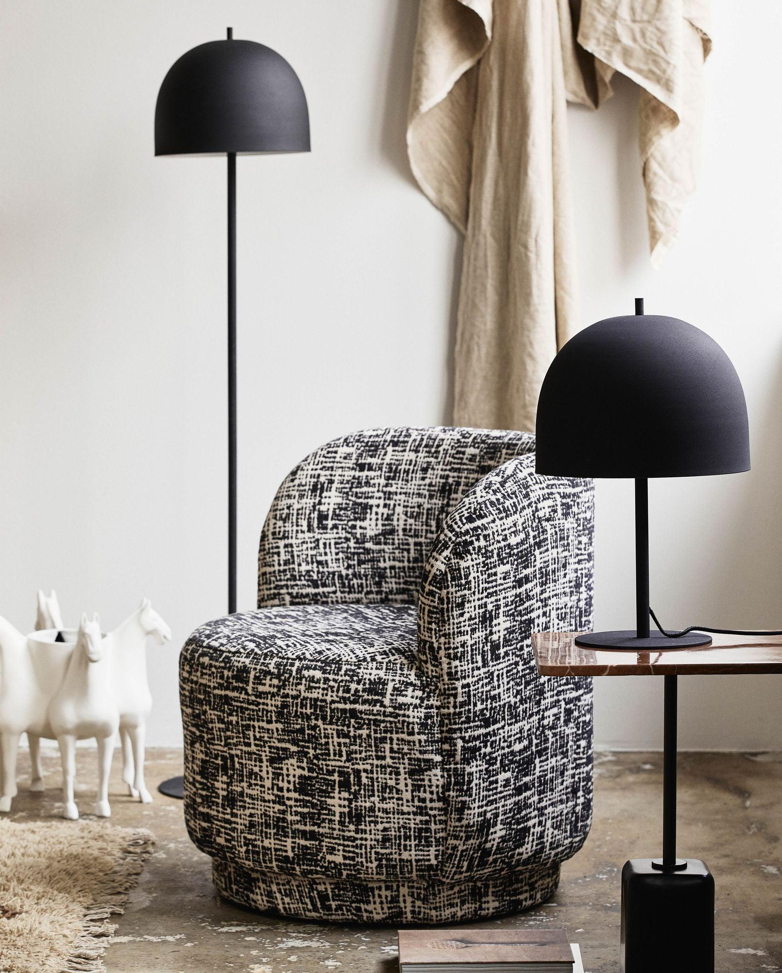 Loungesessel BOMU - Schwarz/weiß-Loungesessel-Nordal A/S-le canapé