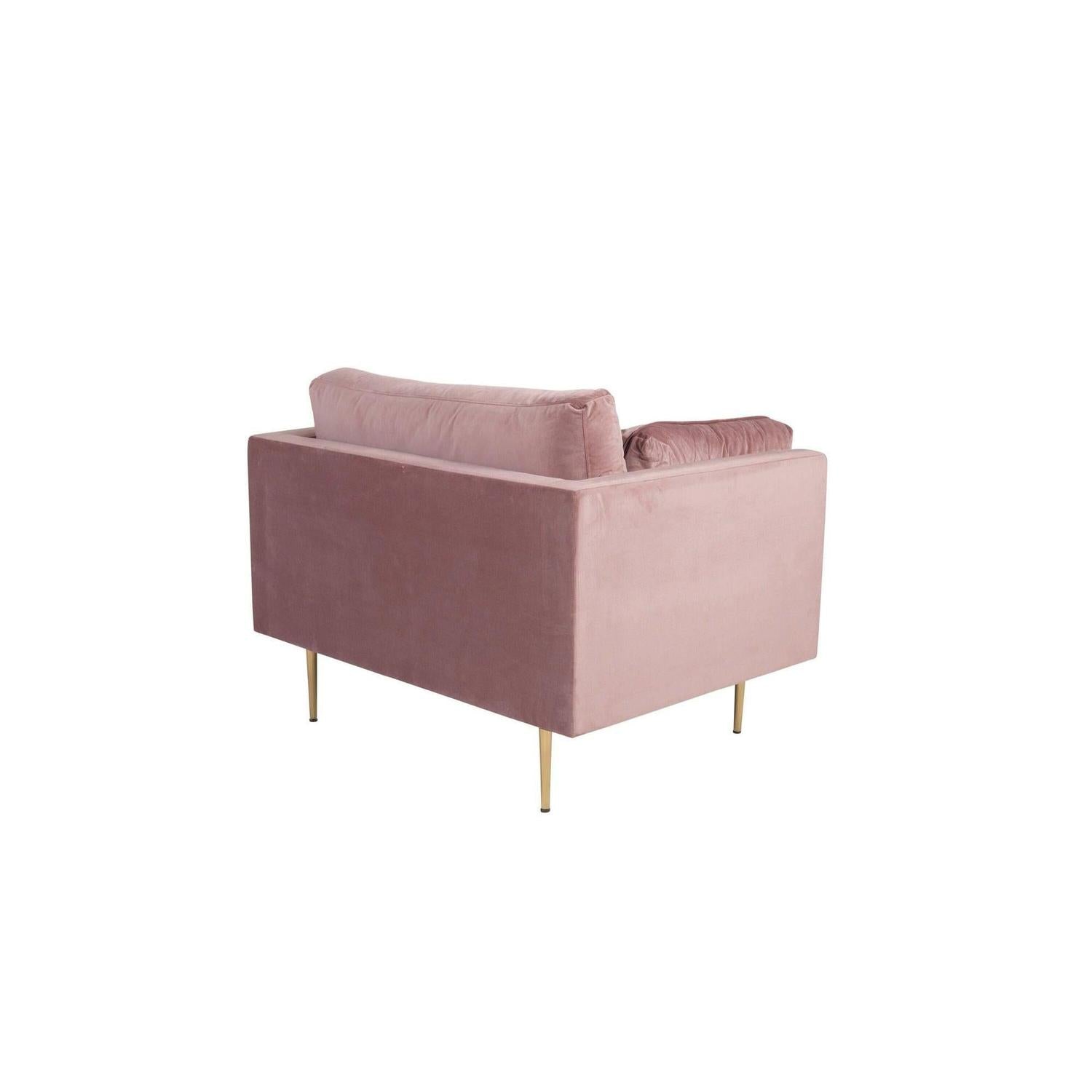 Sessel Boom aus Samt - AltrosaSessel