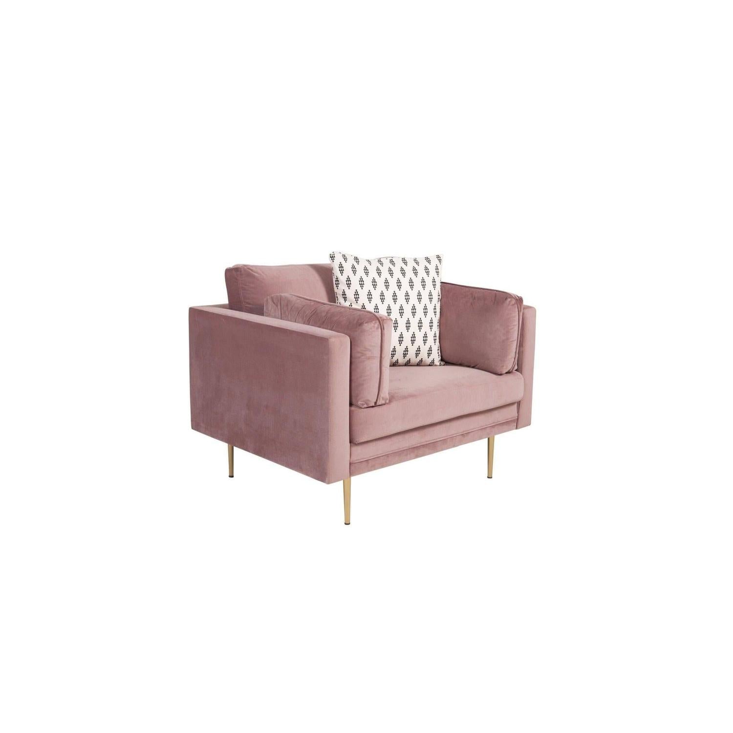 Sessel Boom aus Samt - AltrosaSessel