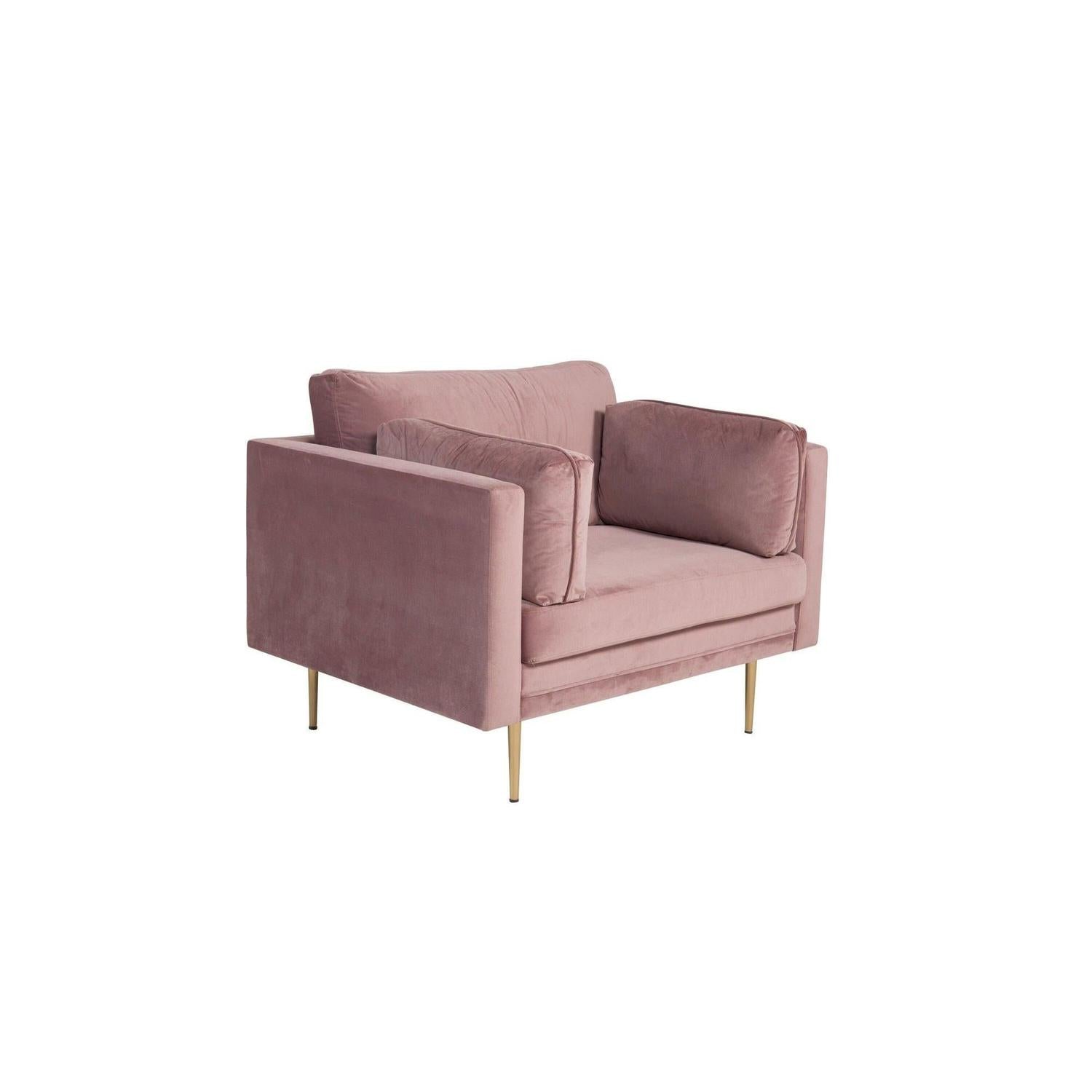 Sessel Boom aus Samt - AltrosaSessel