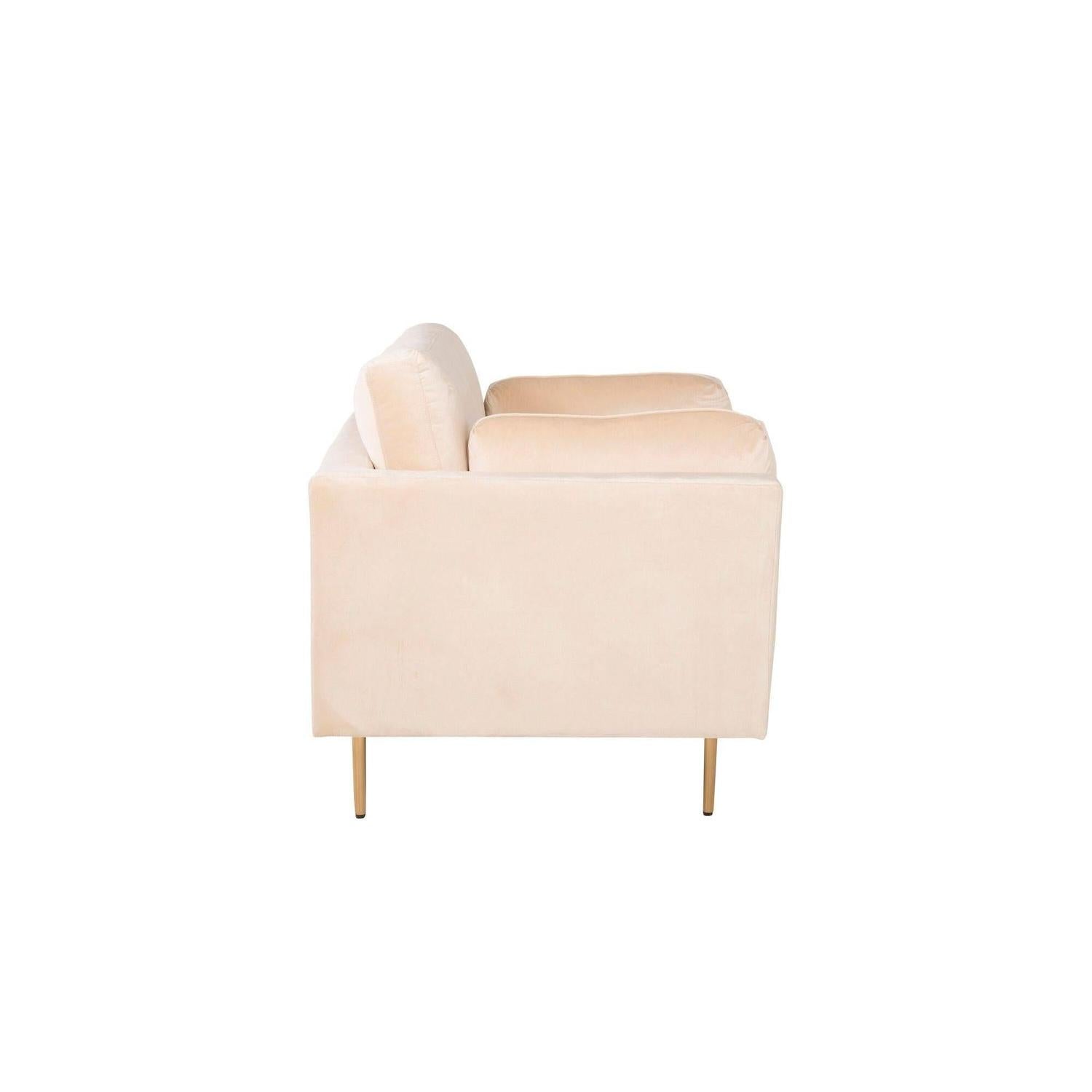 Sessel Boom aus Samt - BeigeSessel