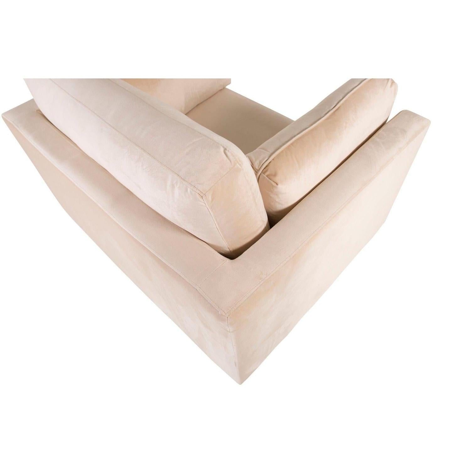 Sessel Boom aus Samt - BeigeSessel