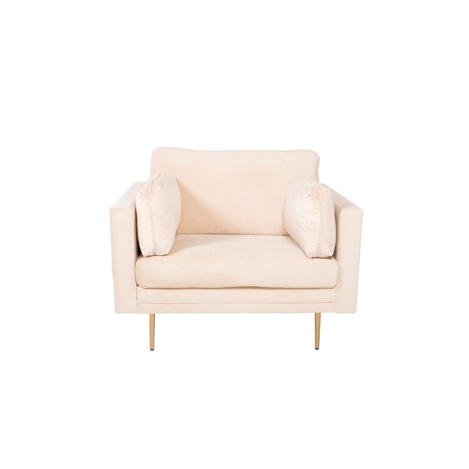 Sessel Boom aus Samt - BeigeSessel