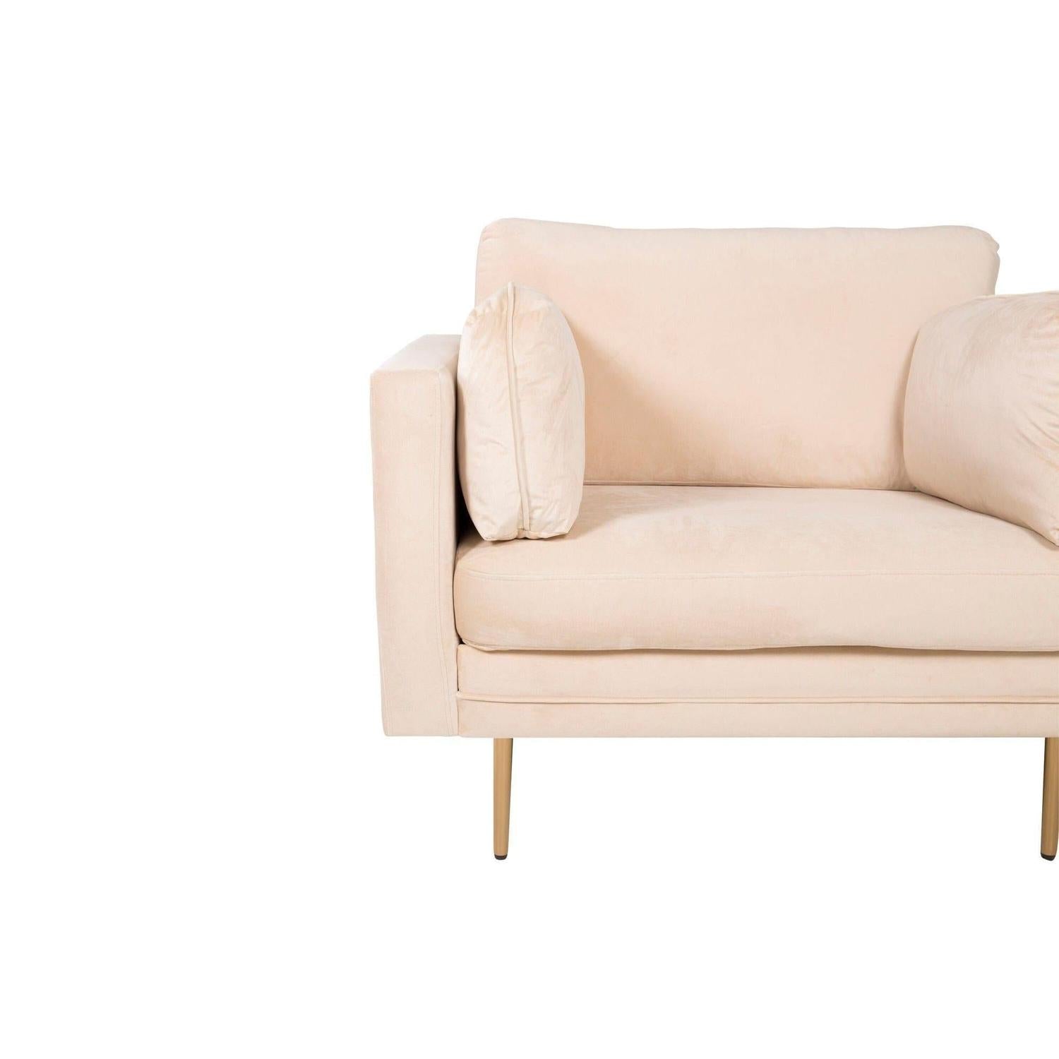 Sessel Boom aus Samt - BeigeSessel
