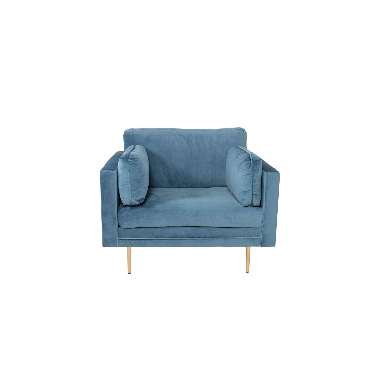 Sessel Boom aus Samt - BlauSessel