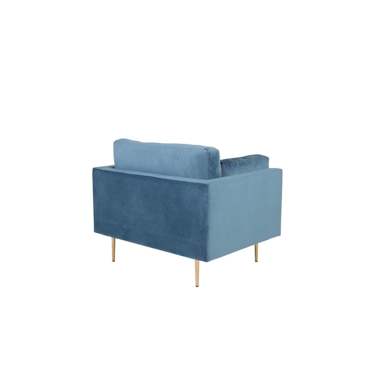 Sessel Boom aus Samt - BlauSessel