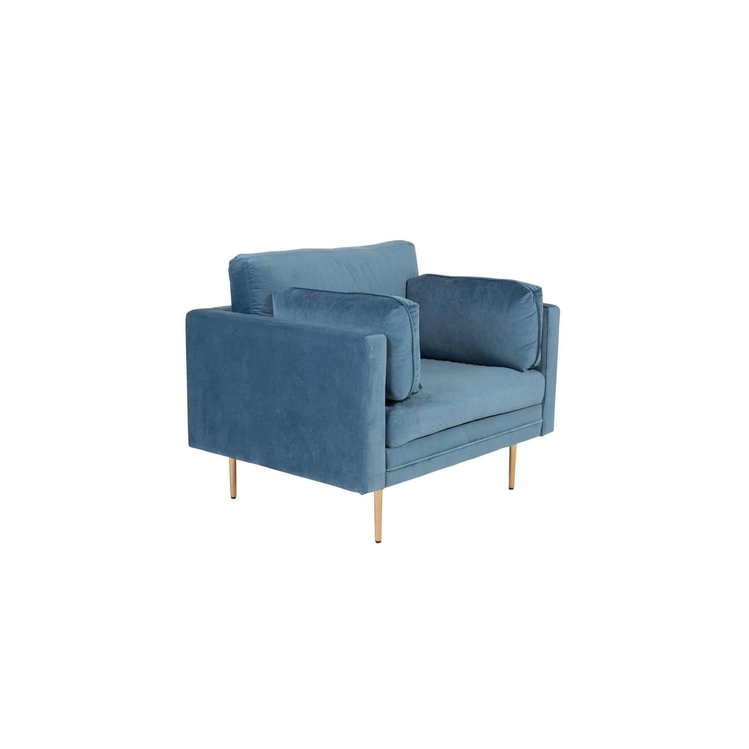 Sessel Boom aus Samt - BlauSessel